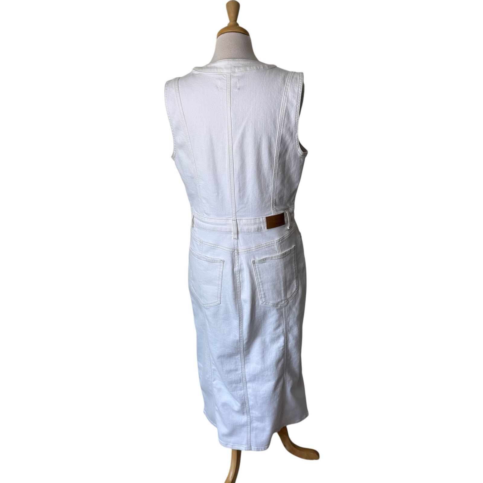 Rails RAILS Westwood Sleeveless Denim Dress Ecru Large NWT Size L / US 10 / IT 46 - 4 Thumbnail