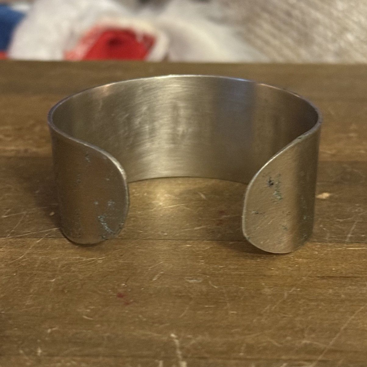 Vintage Vintage wide pewter Hannah name bangle cuff bracelet Size ONE SIZE - 3 Thumbnail