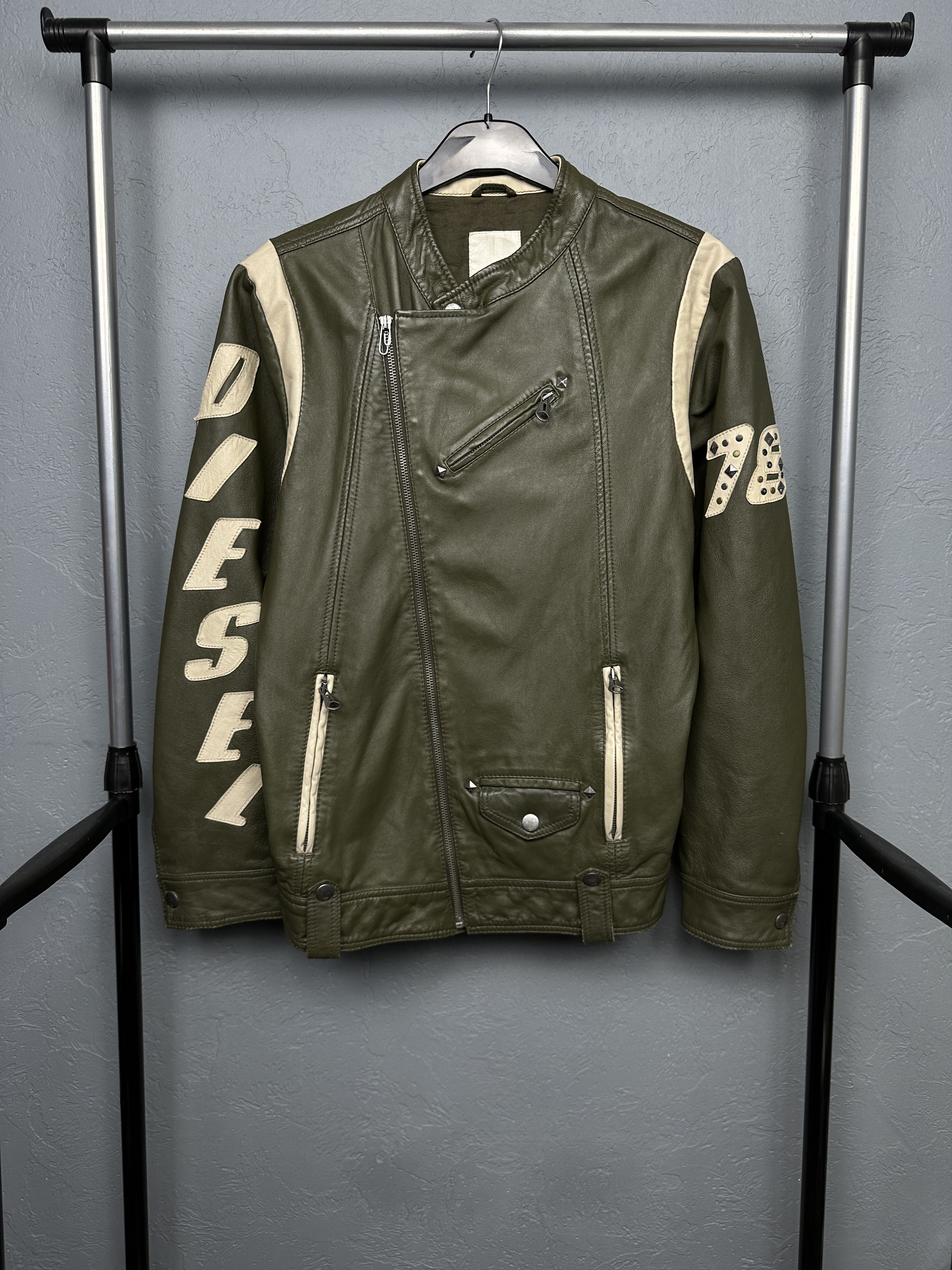 Diesel Diesel Vintage Womens Leather Biker Jacket Size XXL / US 16-18 / IT 52-54 - 3 Thumbnail
