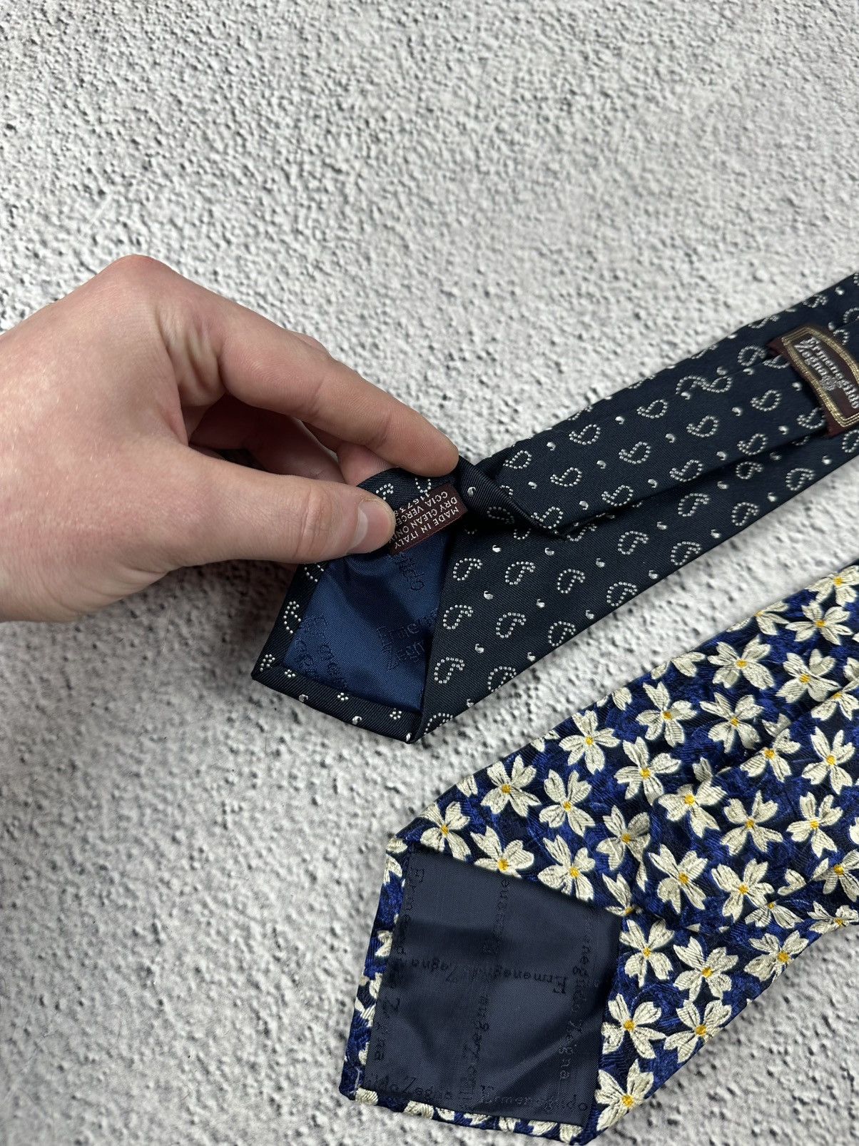 Ermenegildo Zegna Vintage Ermenegildo Zegna Tie x2 Old Money Style Size ONE SIZE - 3 Thumbnail