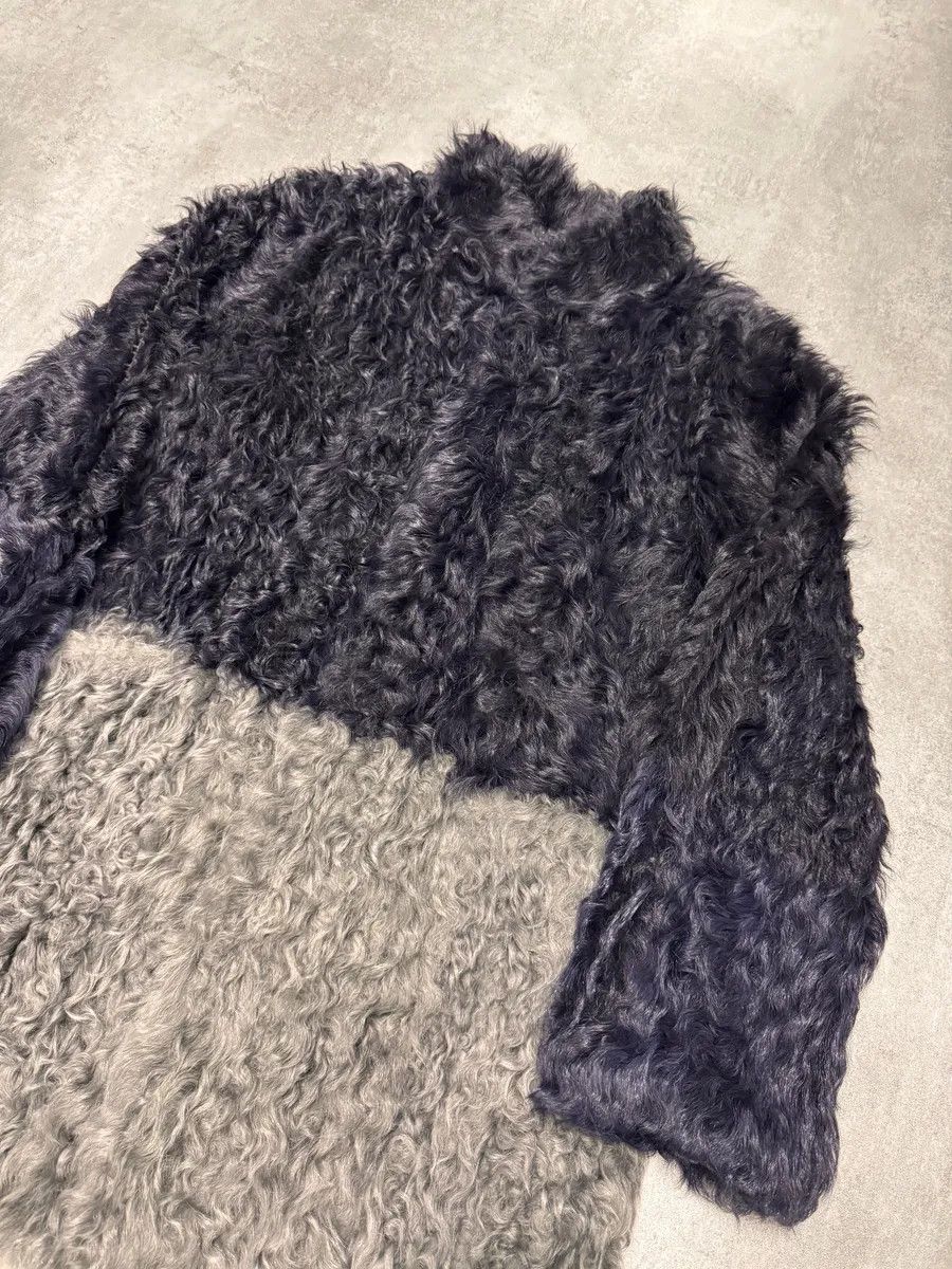 Emporio Armani × Vintage FW2013 Emporio Armani Lamb Fur Navy Grey Split Jacket Size S / US 4 / IT 40 - 3 Thumbnail