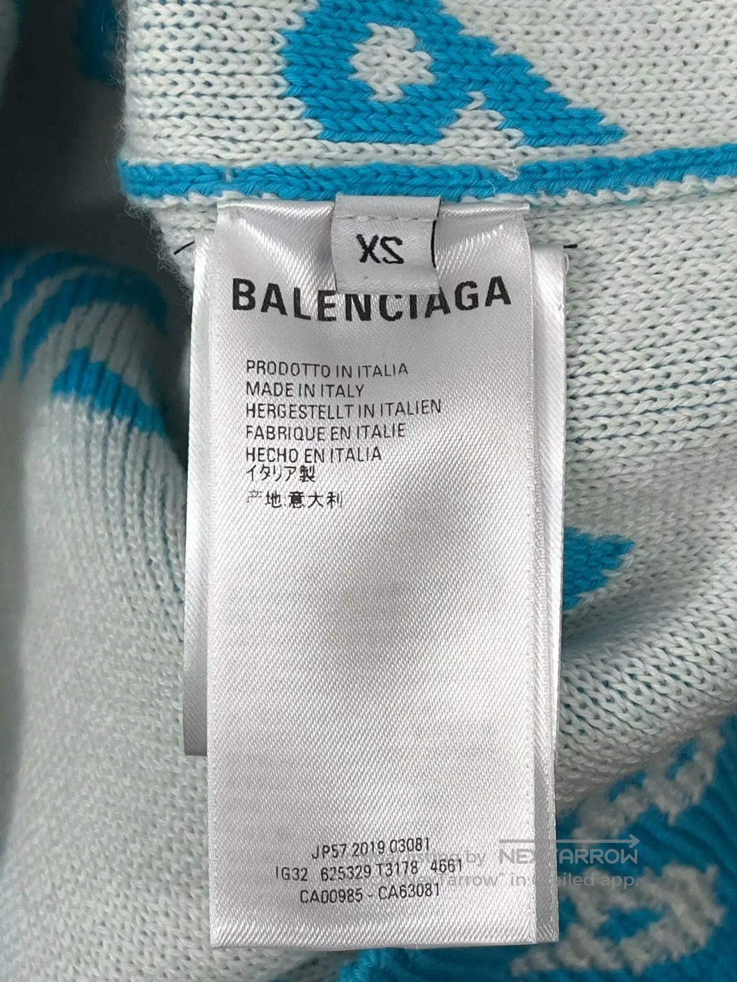 Balenciaga Balenciaga Blue Bullet Logo Knitted Sweater| Size US XS / EU 42 / 0 - 4 Thumbnail