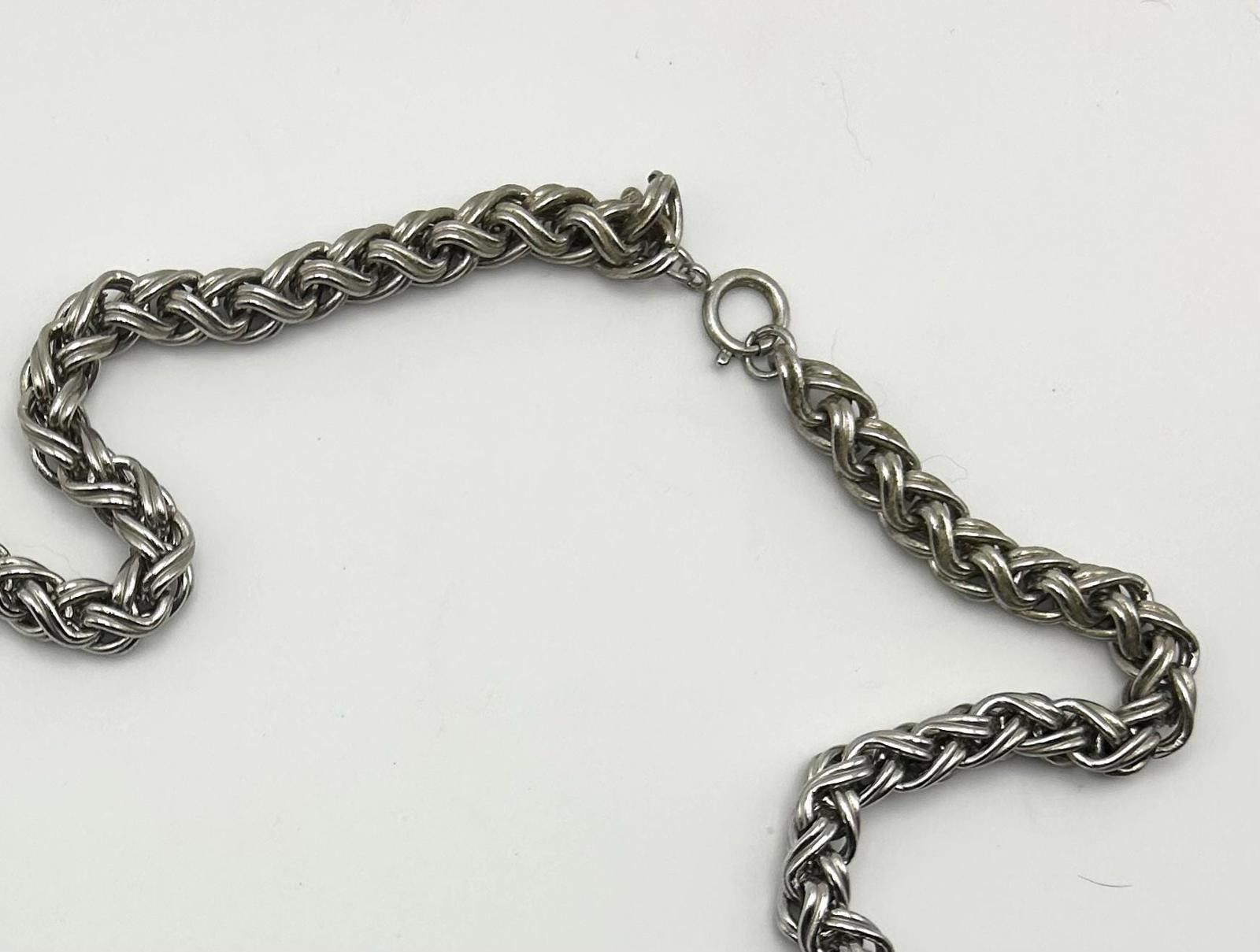 Other Silver Chain Necklace Thick Napier Statement Jewelry Size ONE SIZE - 3 Thumbnail