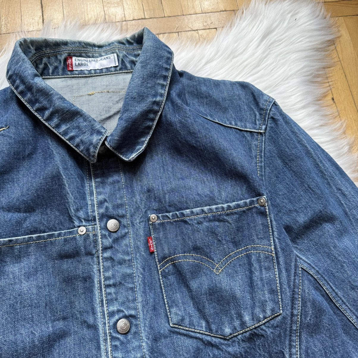 Levi's 📌 Vintage Levi’s Engineered 2000’s Denim Trucker Jacket Size US L / EU 52-54 / 3 - 8 Thumbnail