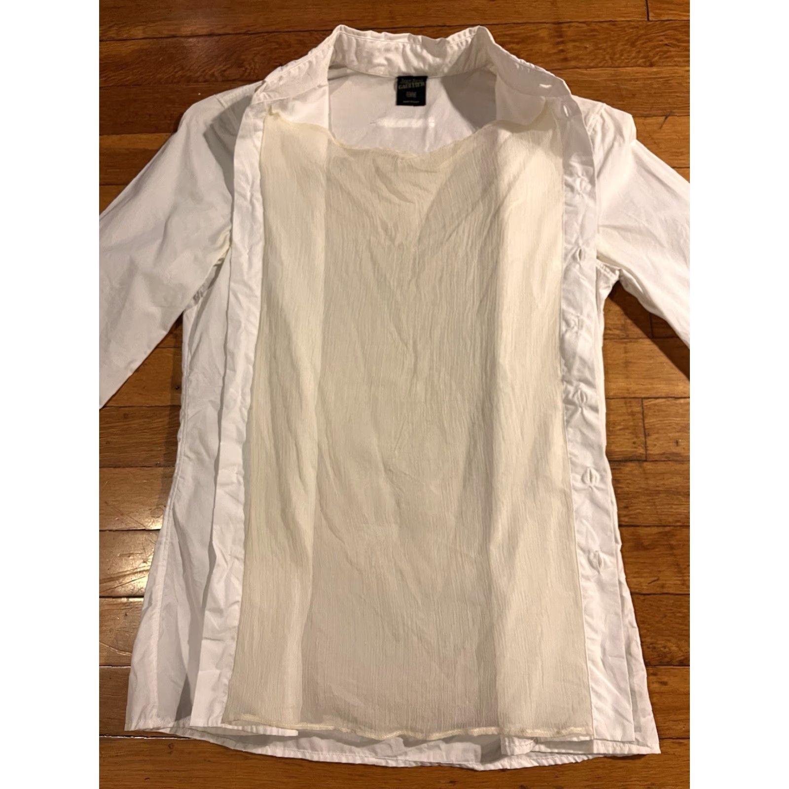Jean Paul Gaultier VINTAGE Jean Paul Gaultier Femme Shirt Women’s 6 White Gauze 90s Size M / US 6-8 / IT 42-44 - 6 Thumbnail