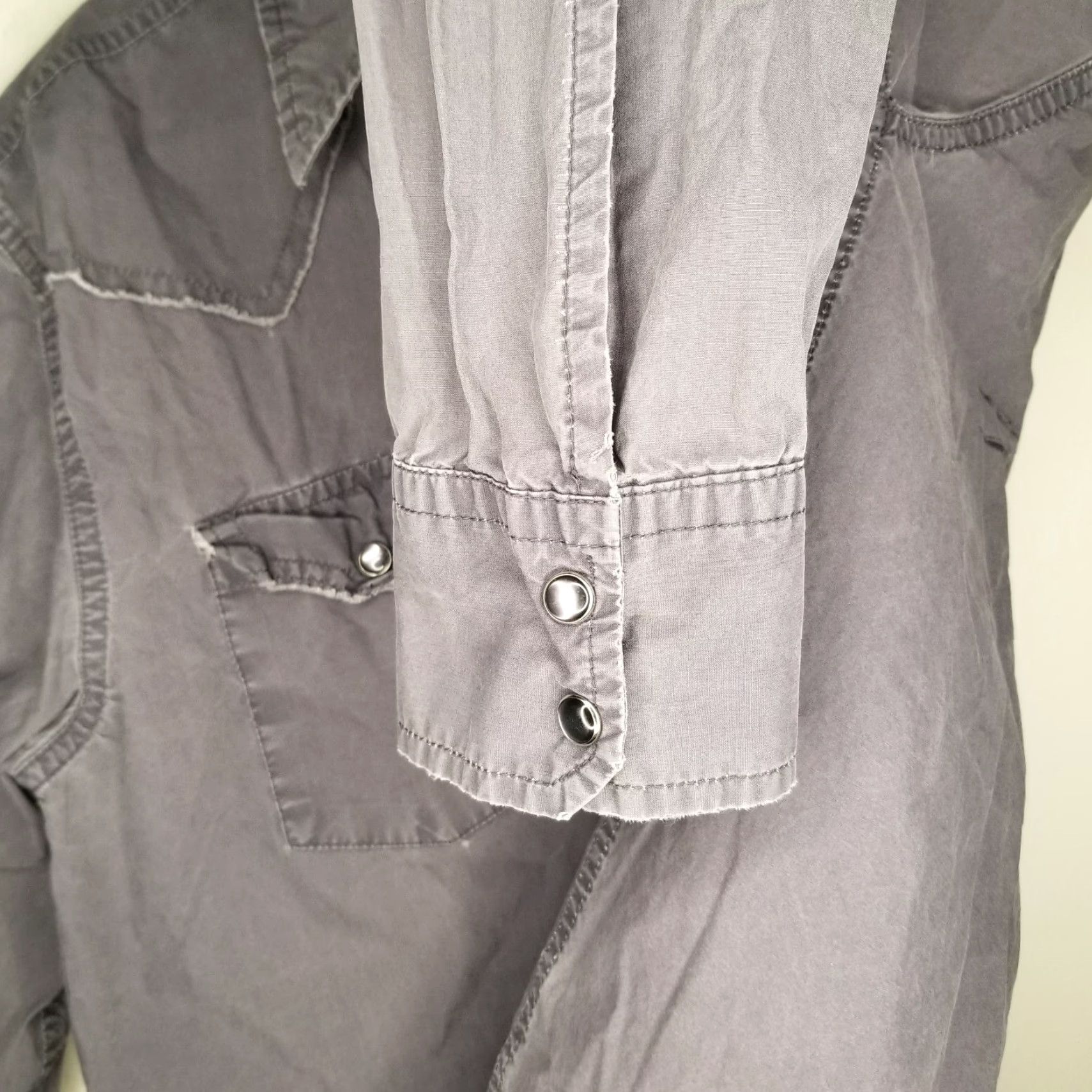 Vintage Aéropostale Shirt Mens Gray Long Sleeve Button-Up Pearl Snap Size S Size US S / EU 44-46 / 1 - 4 Thumbnail