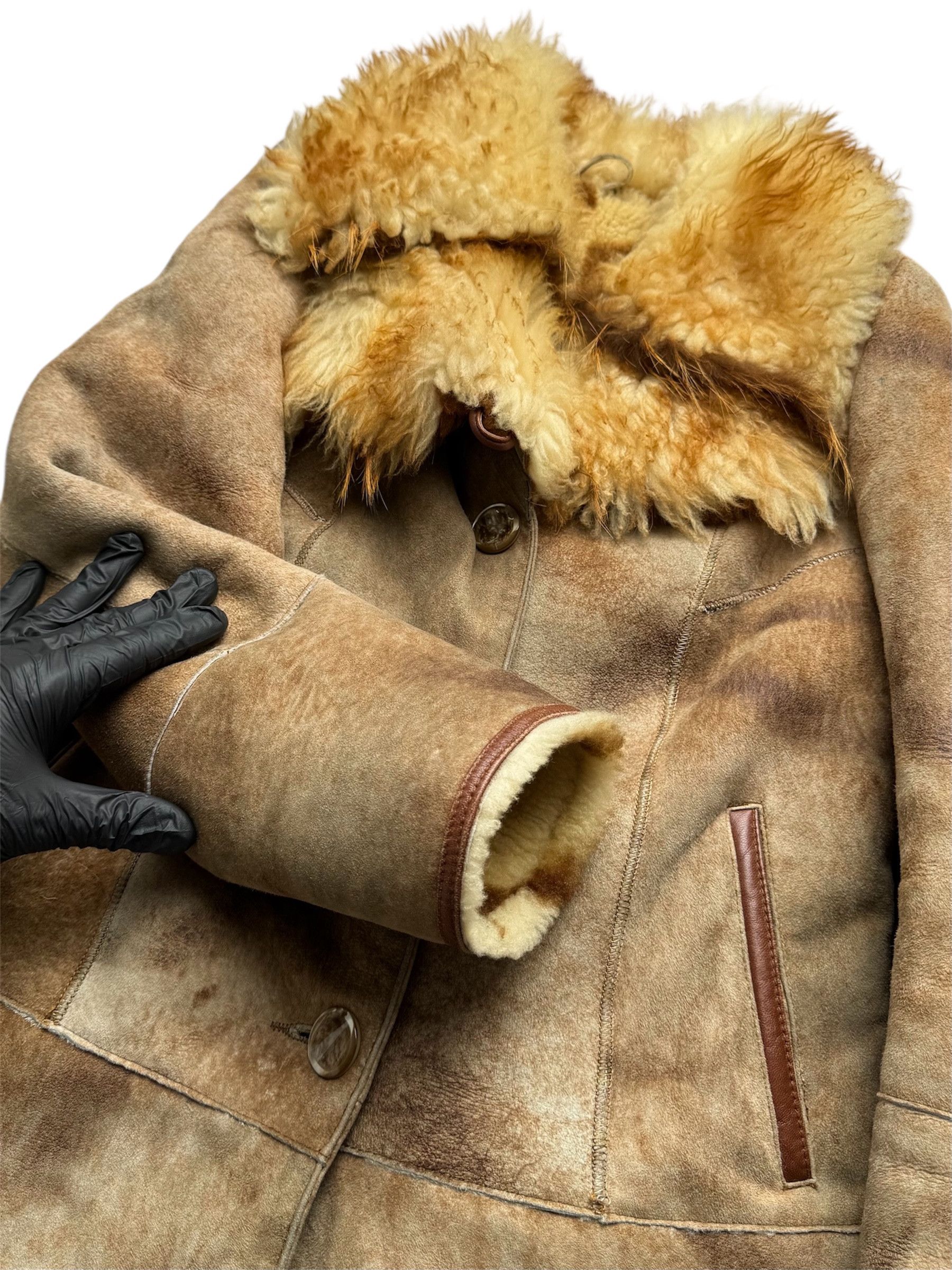 Vintage Real Sheepskin Coat From The 90's(V375) Size S / US 4 / IT 40 - 3 Thumbnail