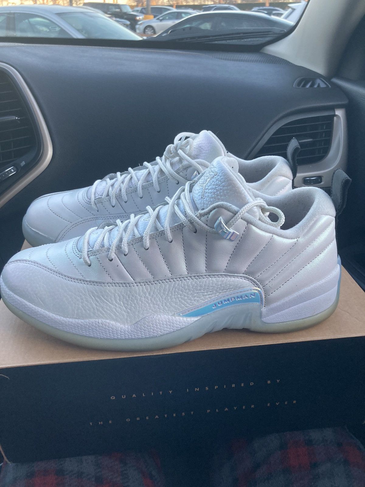 image of Jordan Brand 12 Easter Lows Shoes in White, Men's (Size 11)