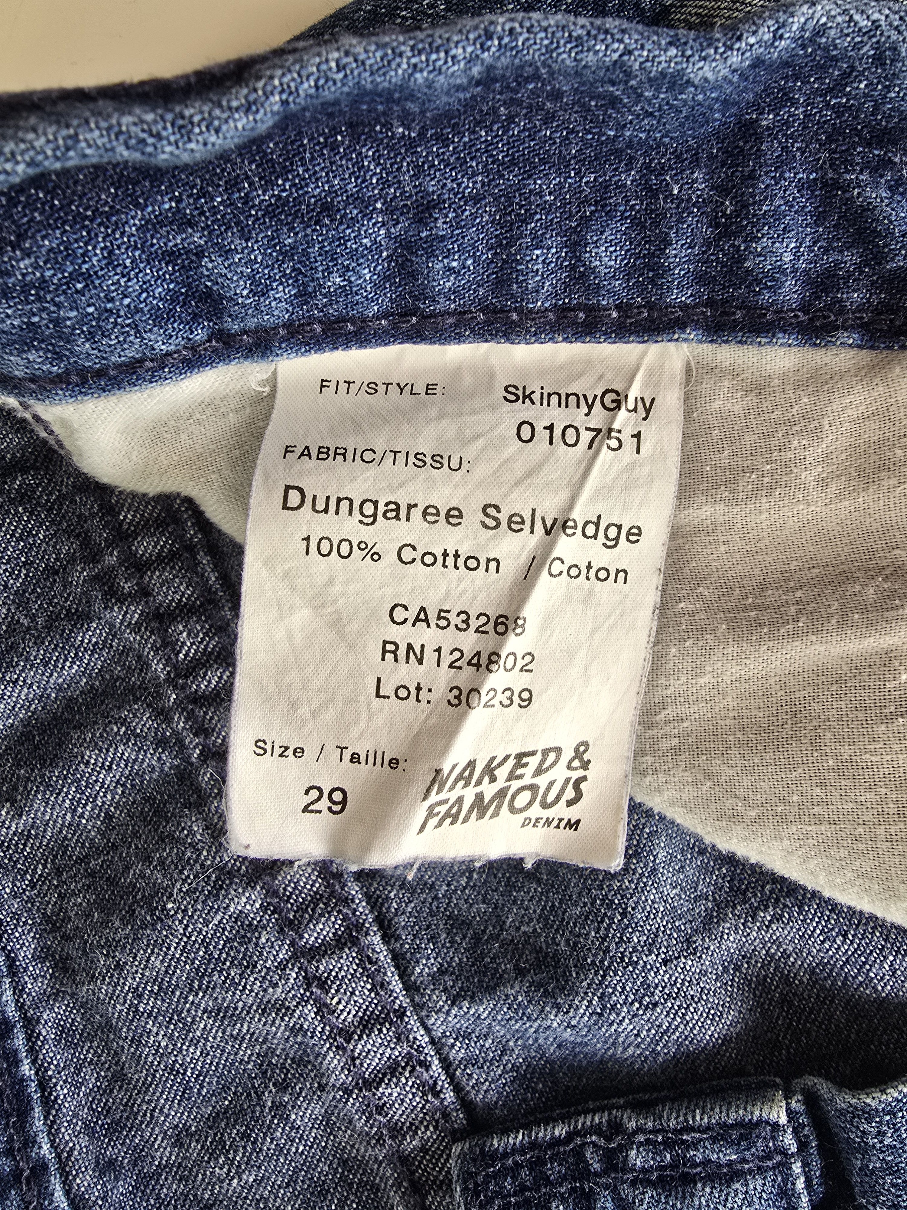 Naked & Famous Skinny Guy - Left Hand Twill Selvedge Jeans Size US 29 - 7 Thumbnail