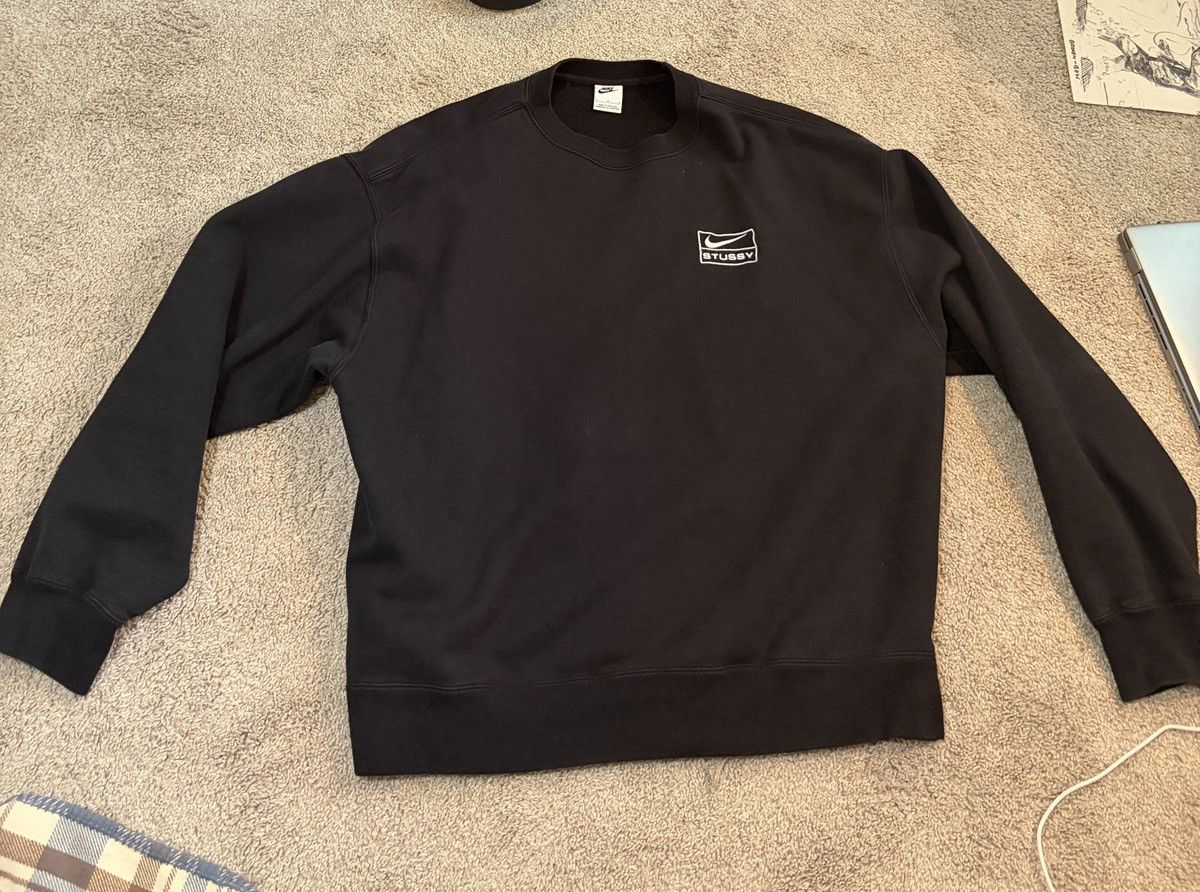 Nike × Stussy Stussy × Nike Fleece Crew 'Black' Size US L / EU 52-54 / 3 - 1 Thumbnail
