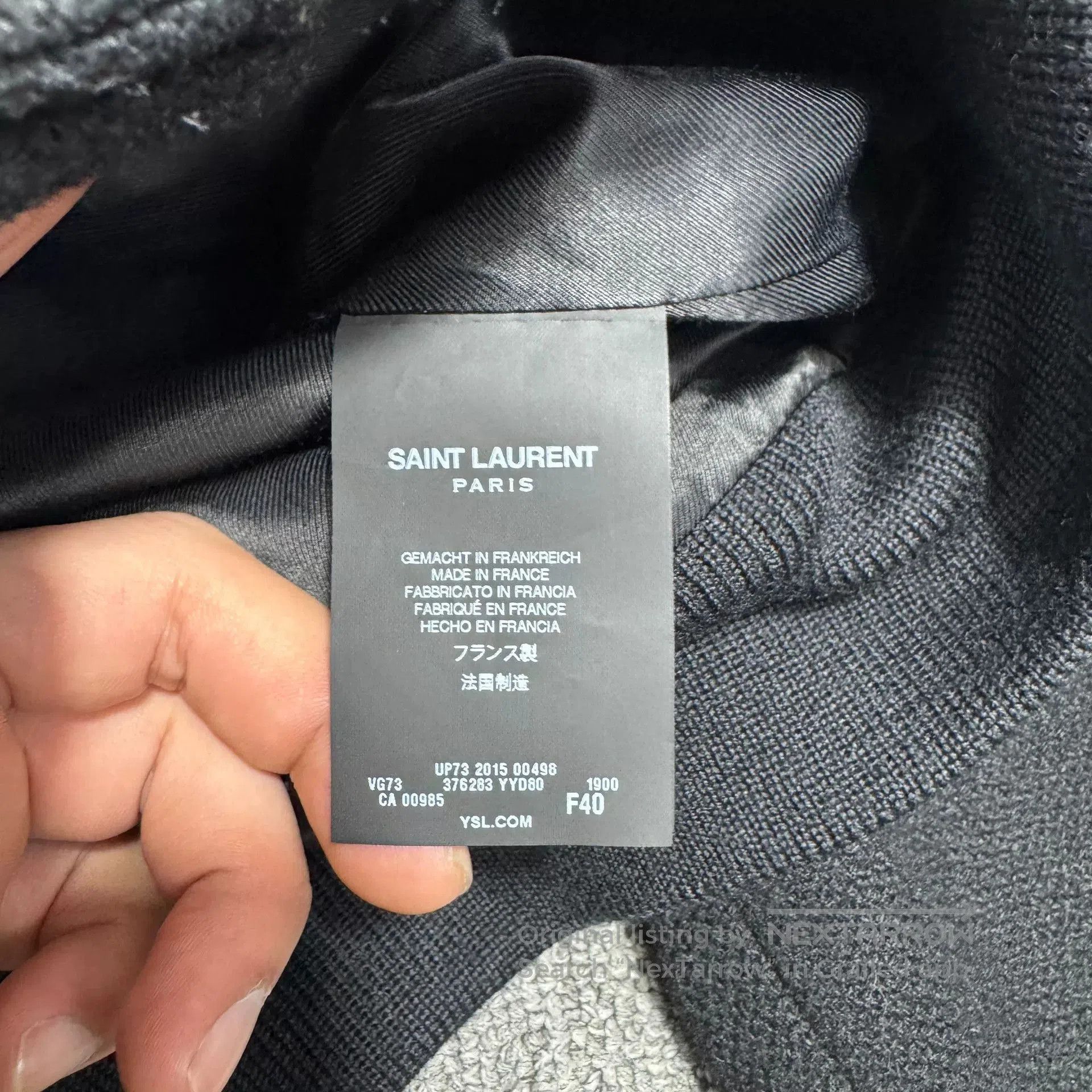 Saint Laurent Paris Saint Laurent Black White Varsity Jacket. Size US XXS / EU 40 - 4 Thumbnail