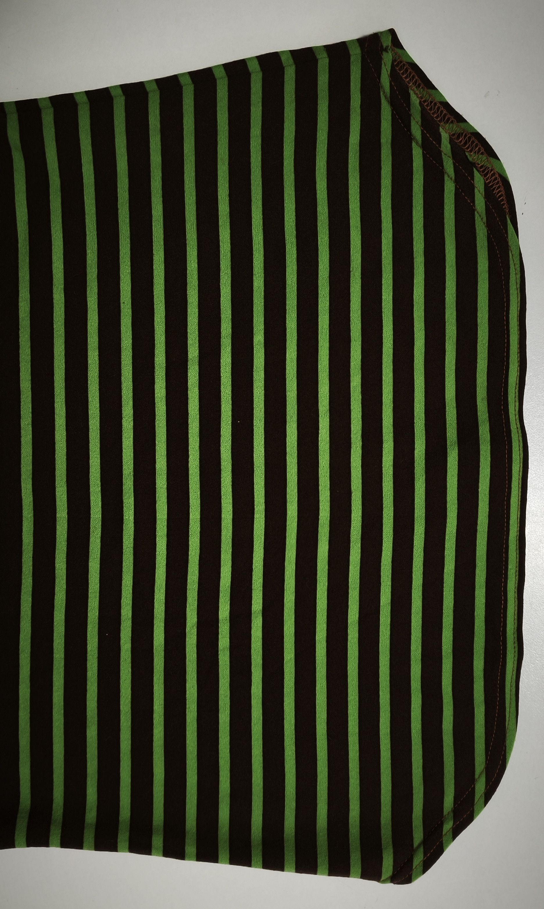 Jean Paul Gaultier Year: 1997 - Green and dark Brown stripes top Size S / US 4 / IT 40 - 25 Thumbnail