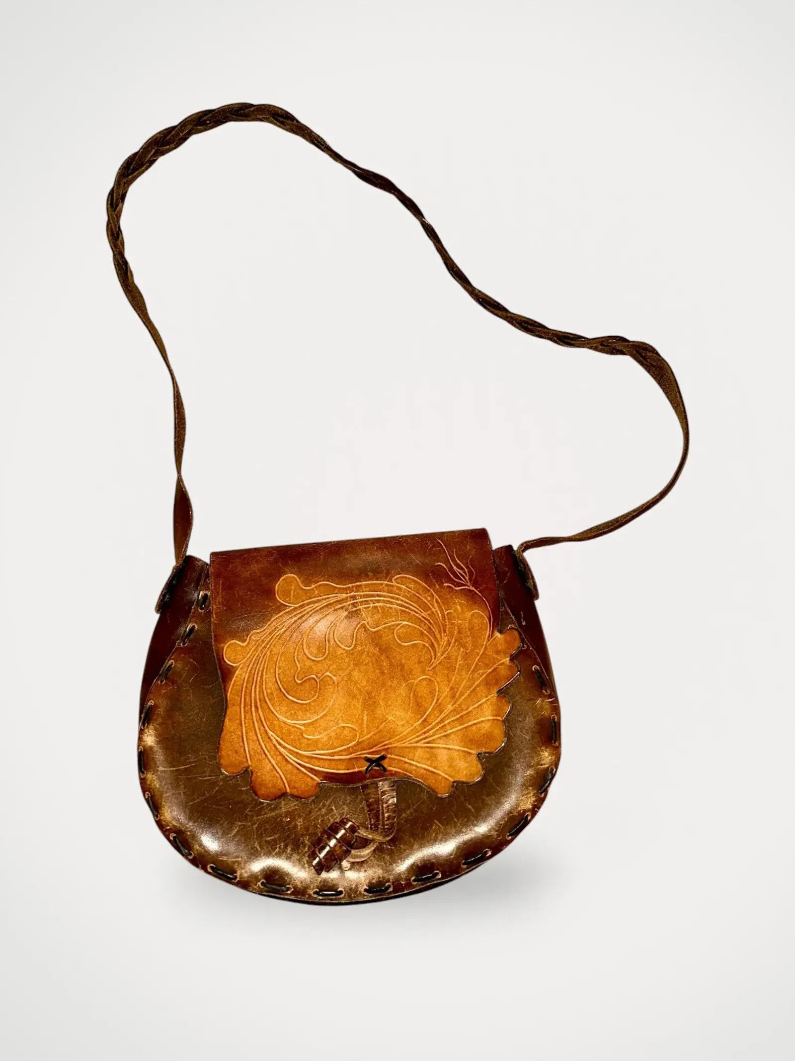 Vintage Crossbody Bag in Brown, Women's