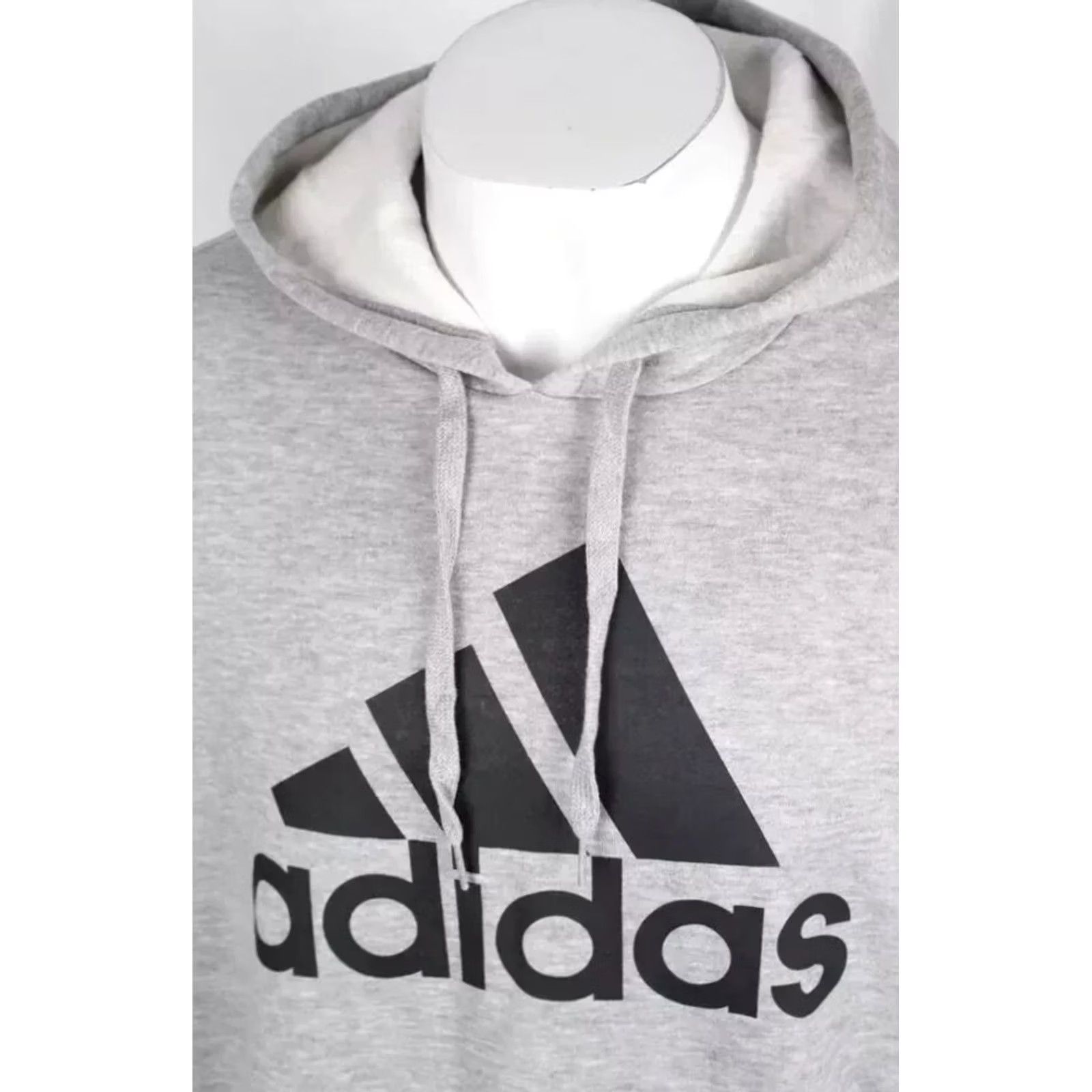 Adidas Adidas Golf Men's Hoodie Fleece Sweatshirt Big Logo M Medium Gray White ADVR080 Size US M / EU 48-50 / 2 - 4 Thumbnail