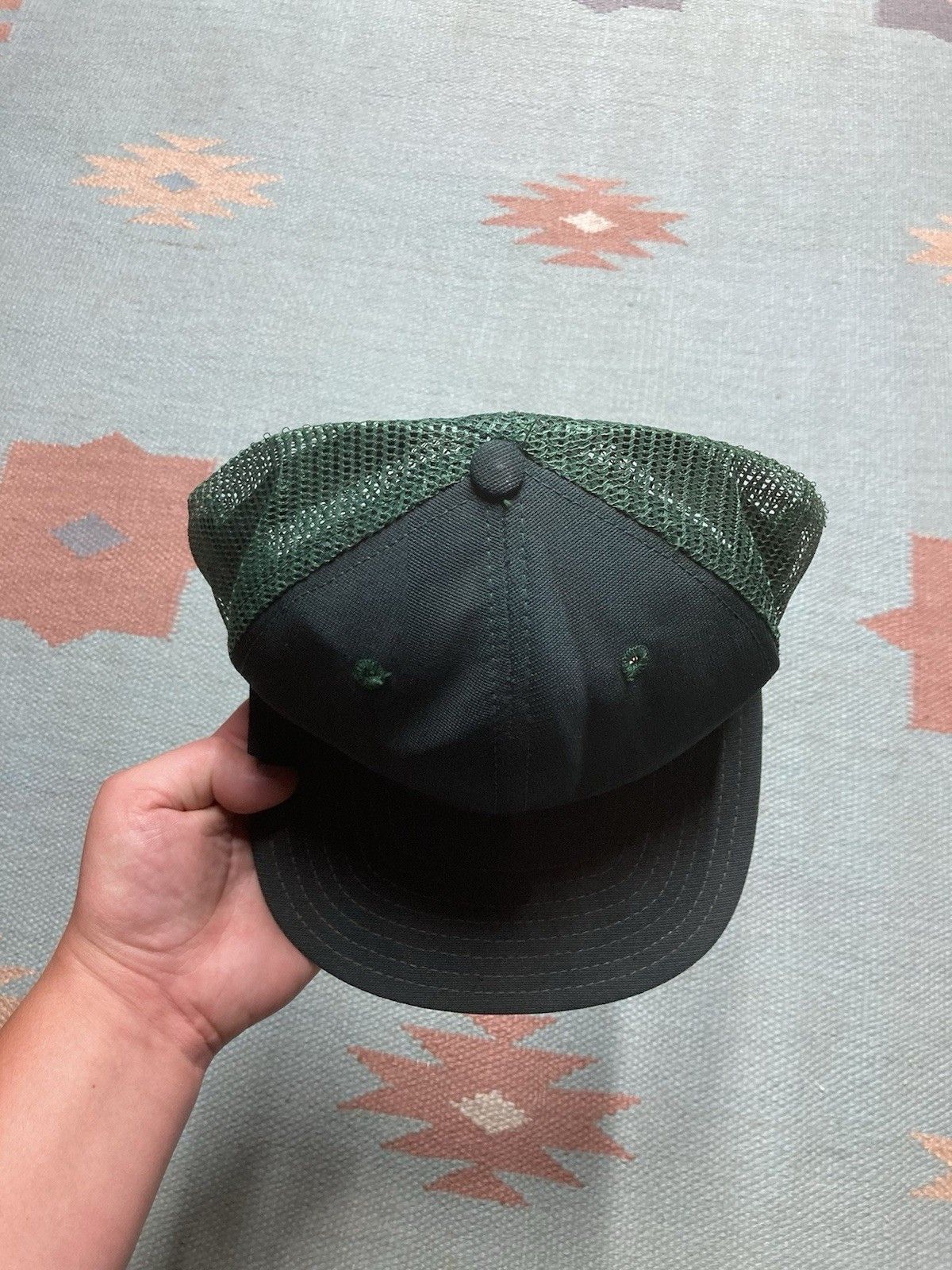 Vintage vtg 80s trucker hat new era pro blank forest green USA made Size ONE SIZE - 3 Thumbnail
