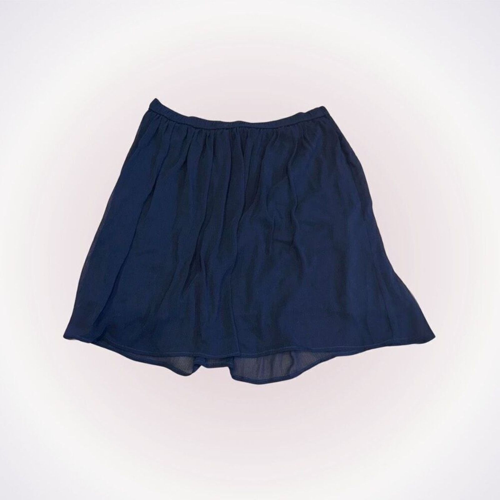 Hollister Hollister Navy Blue Elastic Waist Skirt | Sz M Size 30" / US 8 / IT 44 - 1 Thumbnail