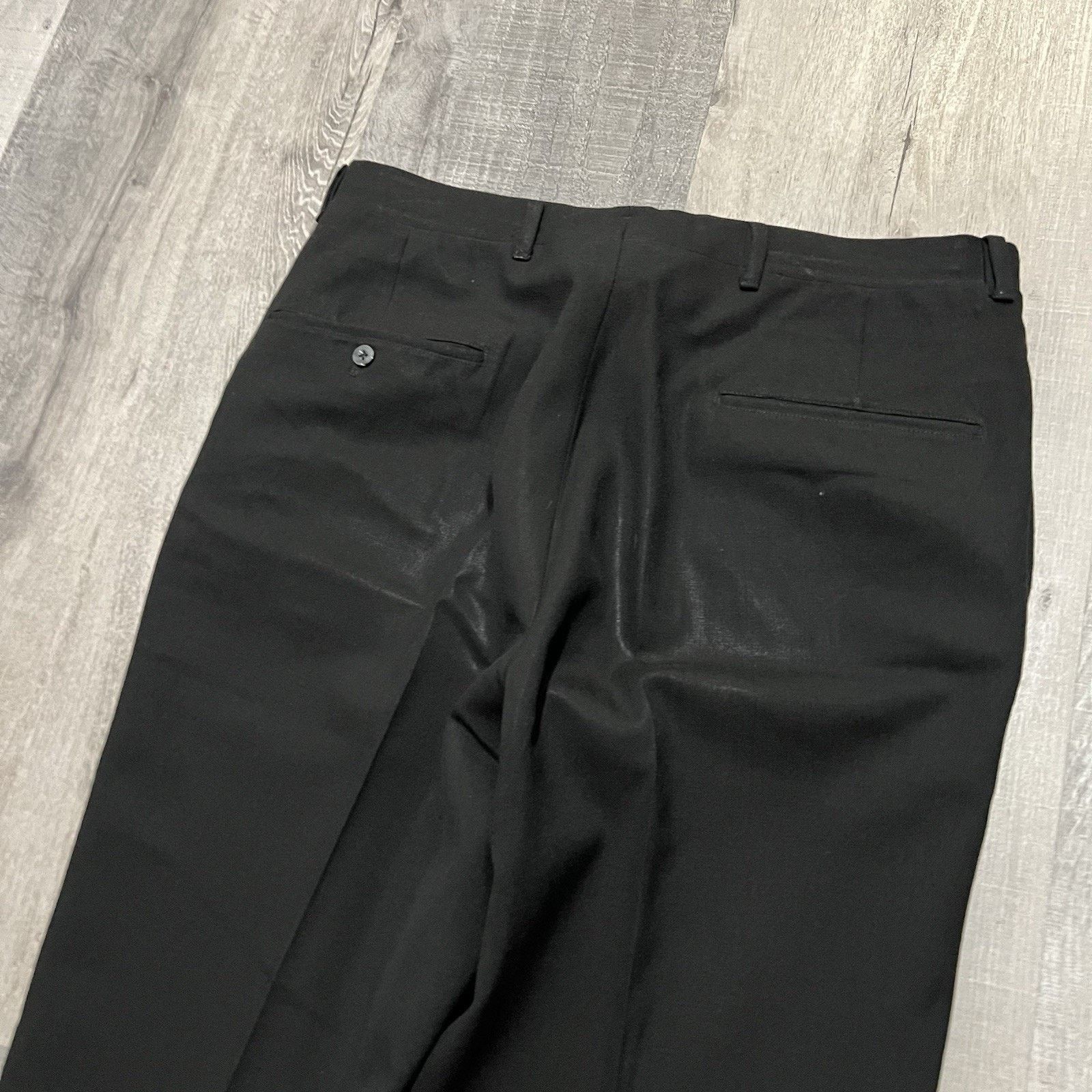 Harry Winston VTG 70s Winston Black Wool Pleated Dress Pants Trousers 32 Size US 32 / EU 48 - 3 Thumbnail