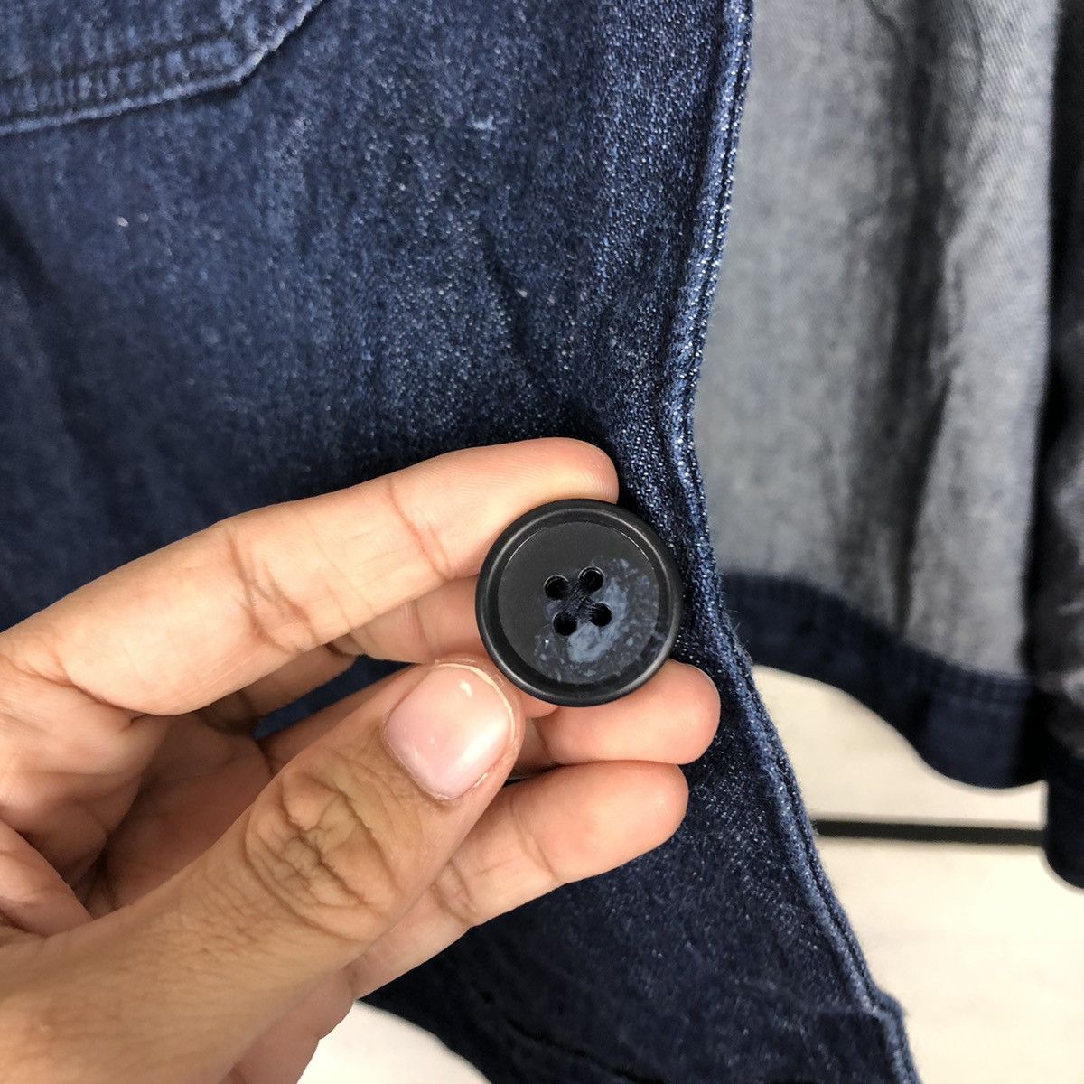 Japanese Brand 📌Vintage Denim Biker Chore Jacket Gu Indigo Issey Miyake Size US L / EU 52-54 / 3 - 17 Thumbnail