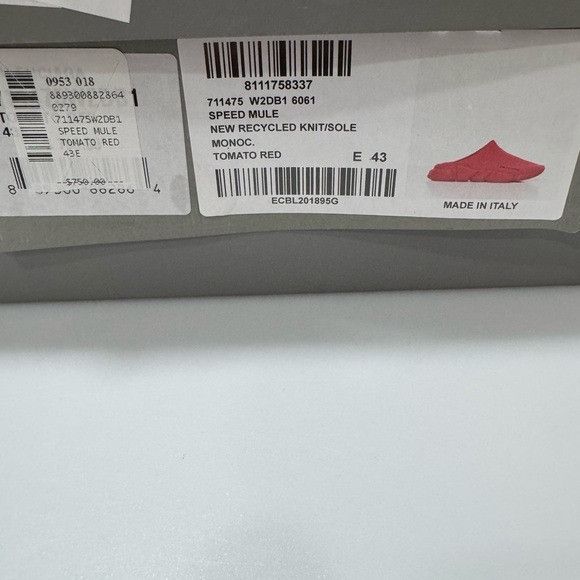 Balenciaga Balenciaga Speed Slip-On Mules Sneakers Red Men’s Size 10 Size US 10 / EU 43 - 9 Thumbnail
