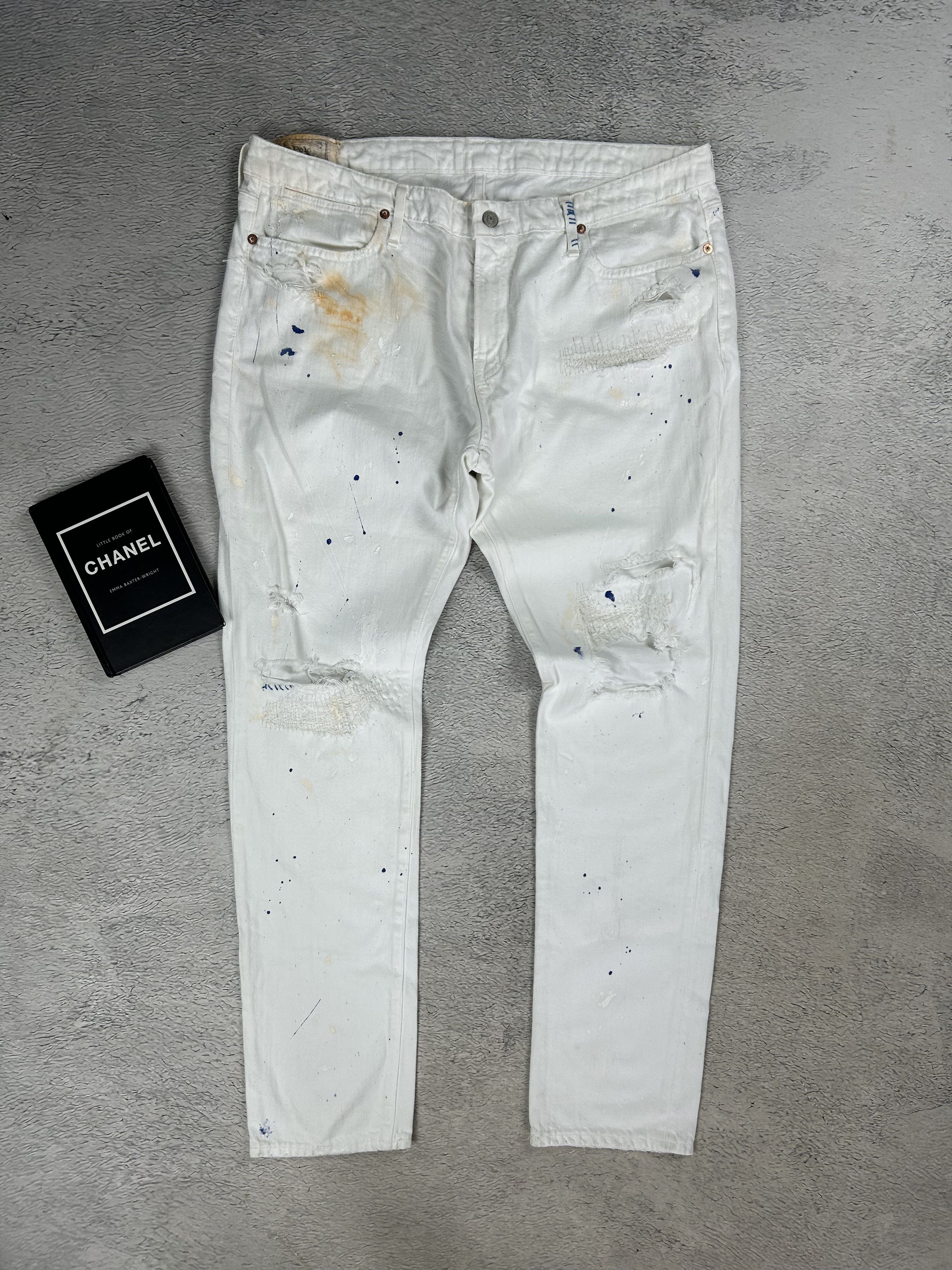 Ralph Lauren × Vintage Ralph Lauren Jeans Distressed denim Ripped Multicolour Size US 32 / EU 48 - 3 Thumbnail