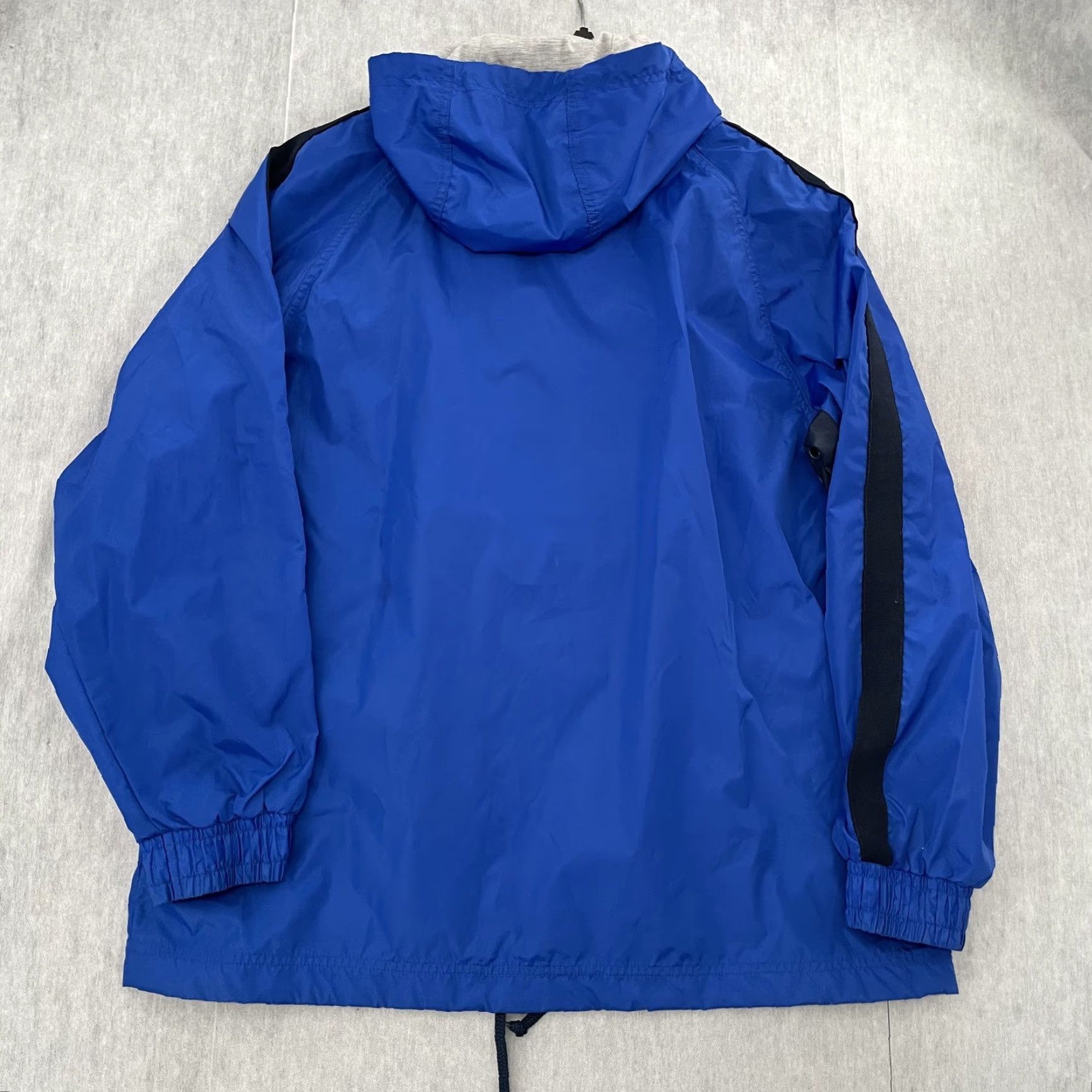 VINTAGE Nike Windbreaker Jacket Adult Medium Blue 1/2 Zip Hooded