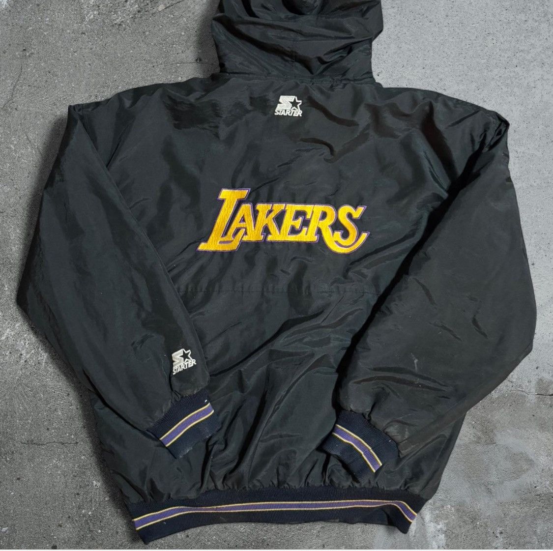 Starter Vintage Starter Los Angeles Lakers l jacket Size Large Size US L / EU 52-54 / 3 - 4 Thumbnail