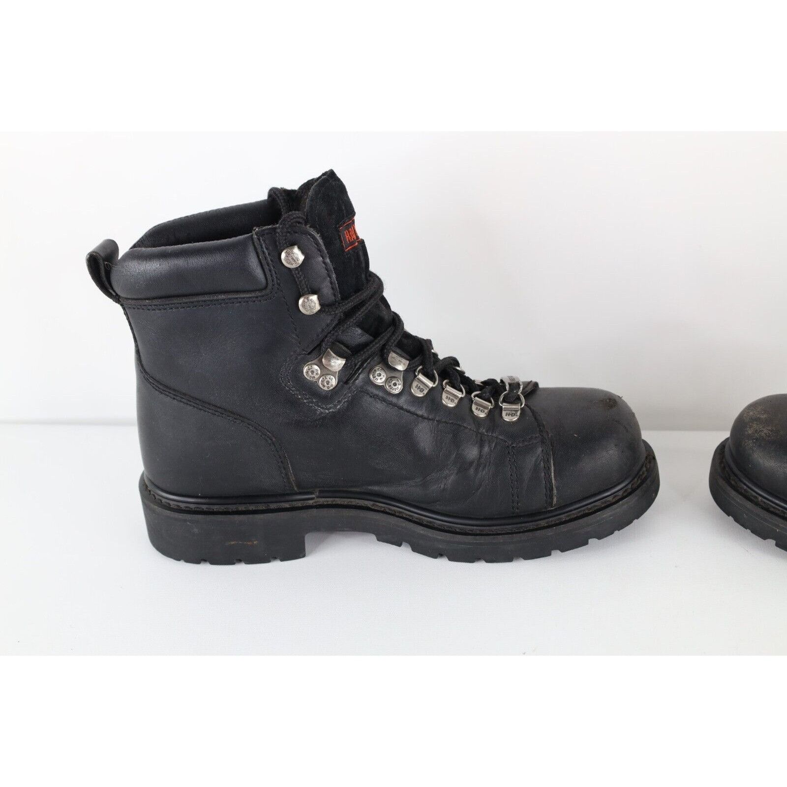Harley Davidson × Vintage Vintage 90s Harley Davidson Distressed Leather Boots Size US 8 / IT 38 - 10 Thumbnail
