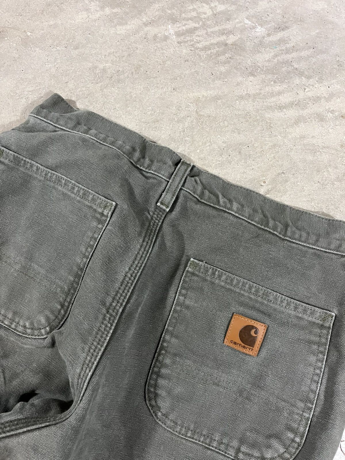 Carhartt Carhartt B111 MOS Flannel Lined Work Pants Faded Green Size US 30 / EU 46 - 6 Thumbnail