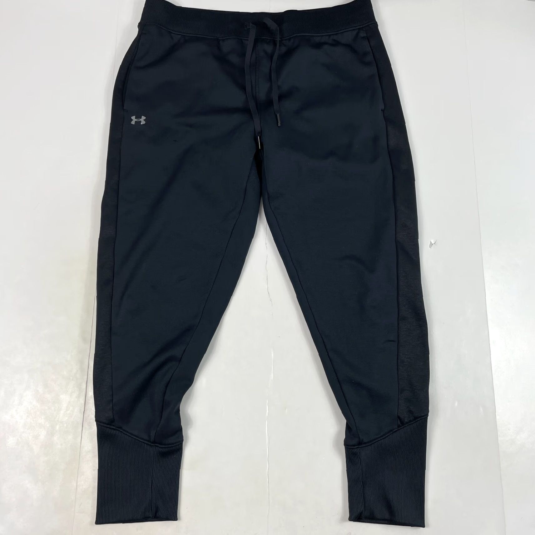 Under Armour Under Armour Sweatpants Womens Medium Black ColdGear Tapered Leg Lined Workout Size 24" / US 00 / IT 34 - 2 Thumbnail