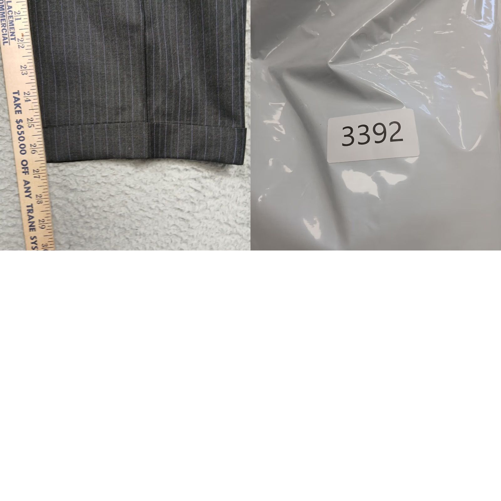 Nordstrom VINTAGE? No. Hickey Freeman x Nordstrom Pinstripe Suit Mens 40R 34x29 Charcoal Wool USA EUC Size 40R - 9 Thumbnail