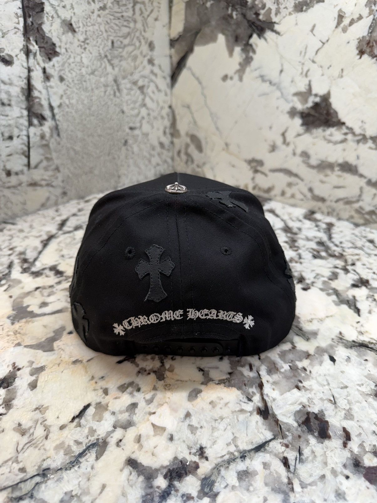 Chrome Hearts Chrome Hearts Cross Patch Trucker Black White Grey RARE Size ONE SIZE - 7 Thumbnail