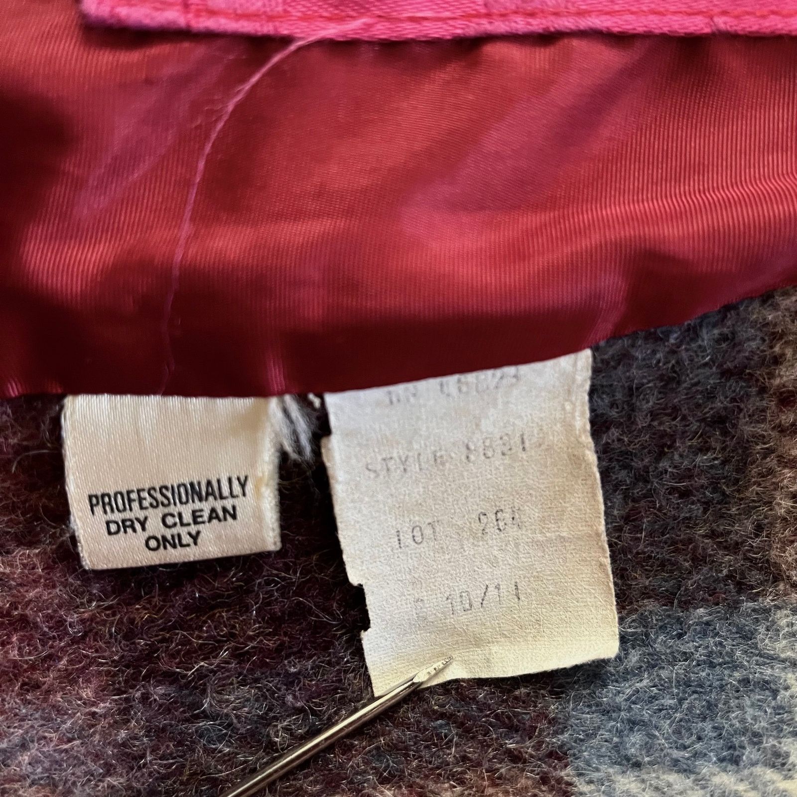 Vintage 1960s Smart Modes of California Plaid Wool Hooded Peacoat Size S / US 4 / IT 40 - 4 Thumbnail
