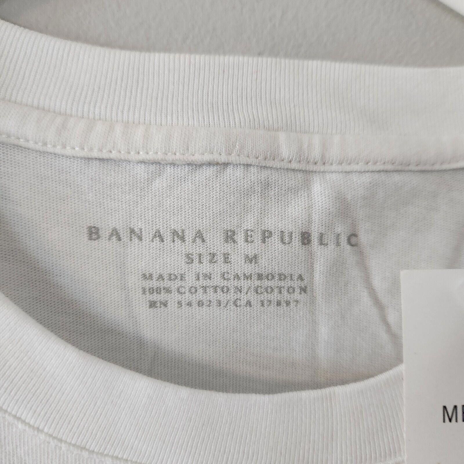 Banana Republic NWT Banana Republic Spellout Cotton Tshirt White Size Medium Size US M / EU 48-50 / 2 - 6 Thumbnail