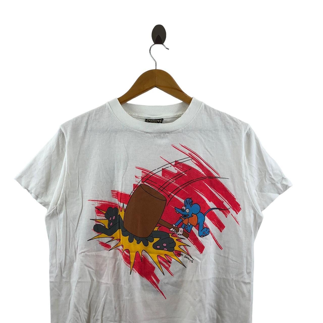 Vintage Vintage THE SIMPSONS Itchy & Scratchy Tee Shirt Krusty Clown Size M / US 6-8 / IT 42-44 - 3 Thumbnail