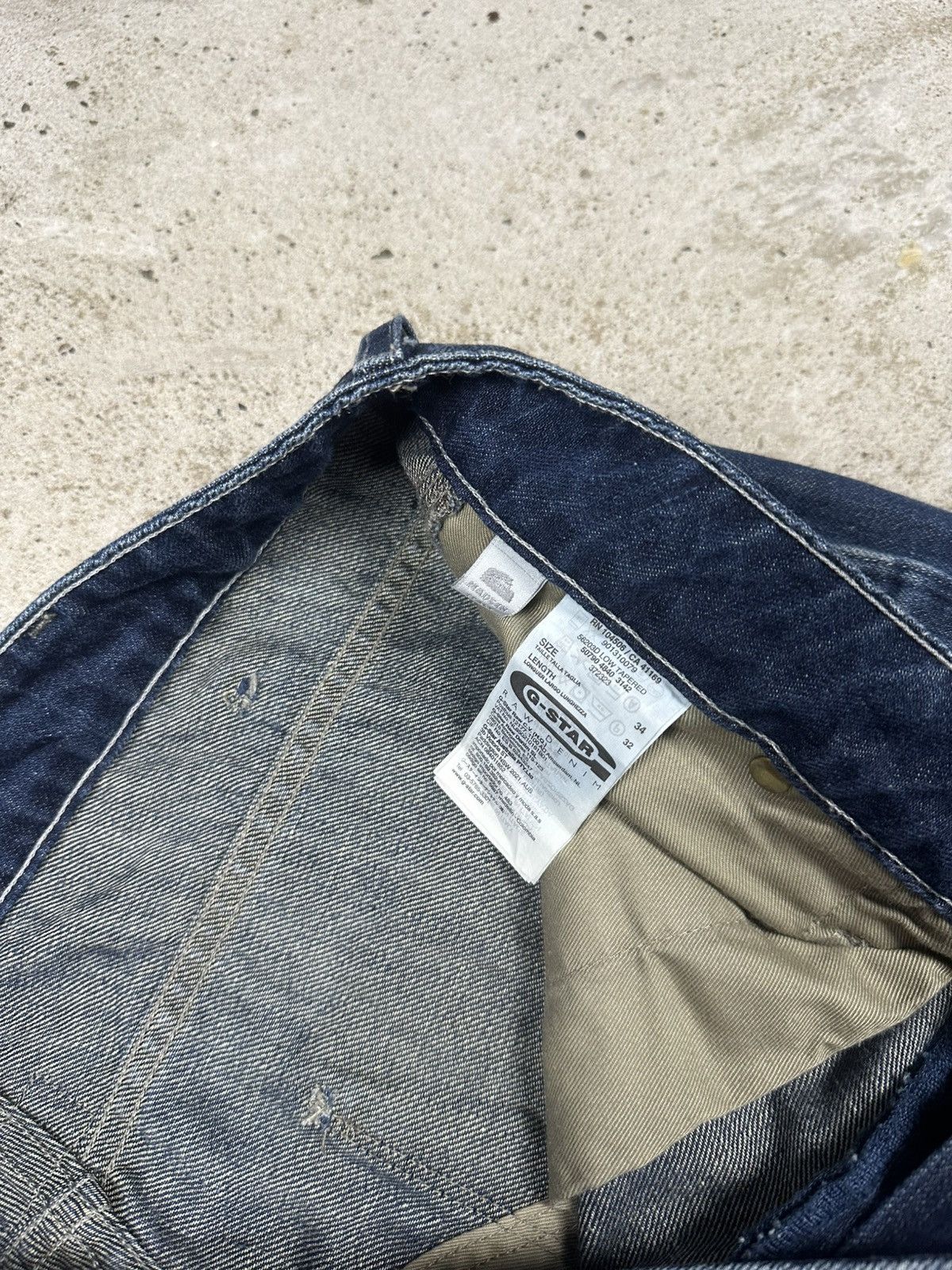 G-Star Vintage G Star Raw 5620 3D Low Tapered Double Knee Denim Size US 34 / EU 50 - 8 Thumbnail