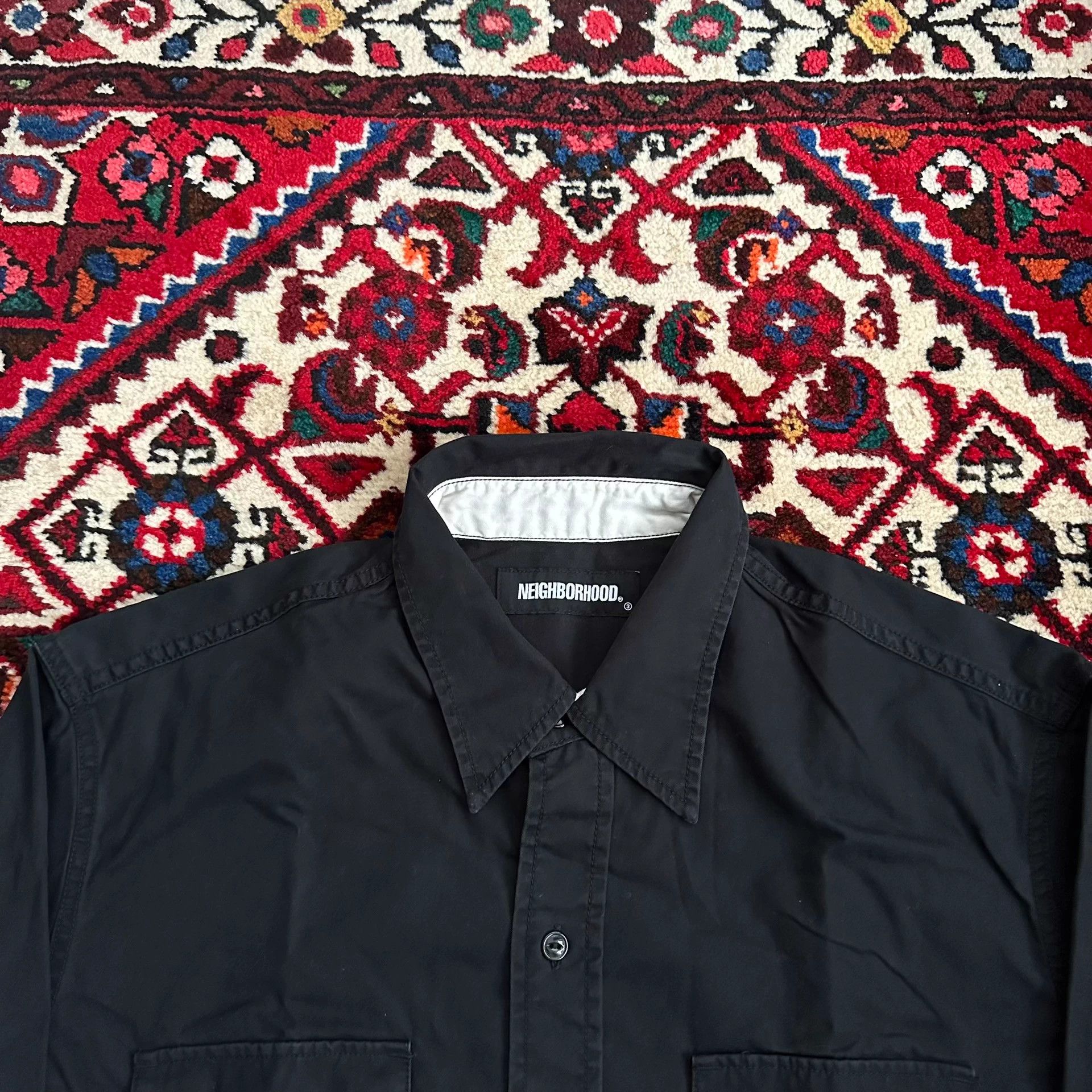 Neighborhood neighborhood 20aw rare oversized black shirt M Size US M / EU 48-50 / 2 - 2 Thumbnail