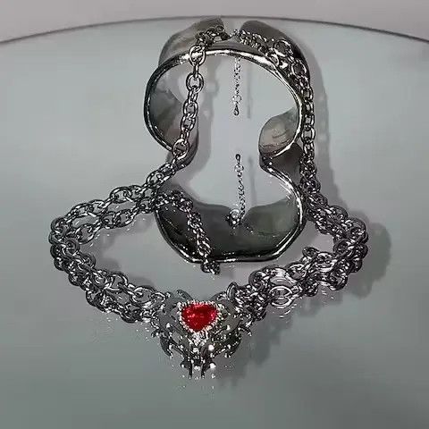 Other Korea New Red Zircon Lov22nt Necklace Size ONE SIZE - 2 Thumbnail