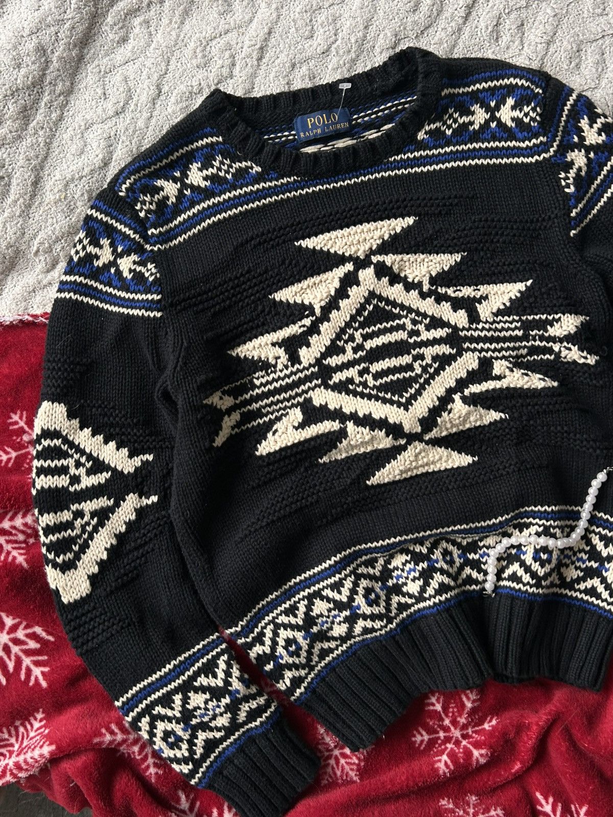 Polo Ralph Lauren Vintage Polo Ralph Lauren Native Crewneck Ski Sweater small Size S / US 4 / IT 40 - 6 Thumbnail