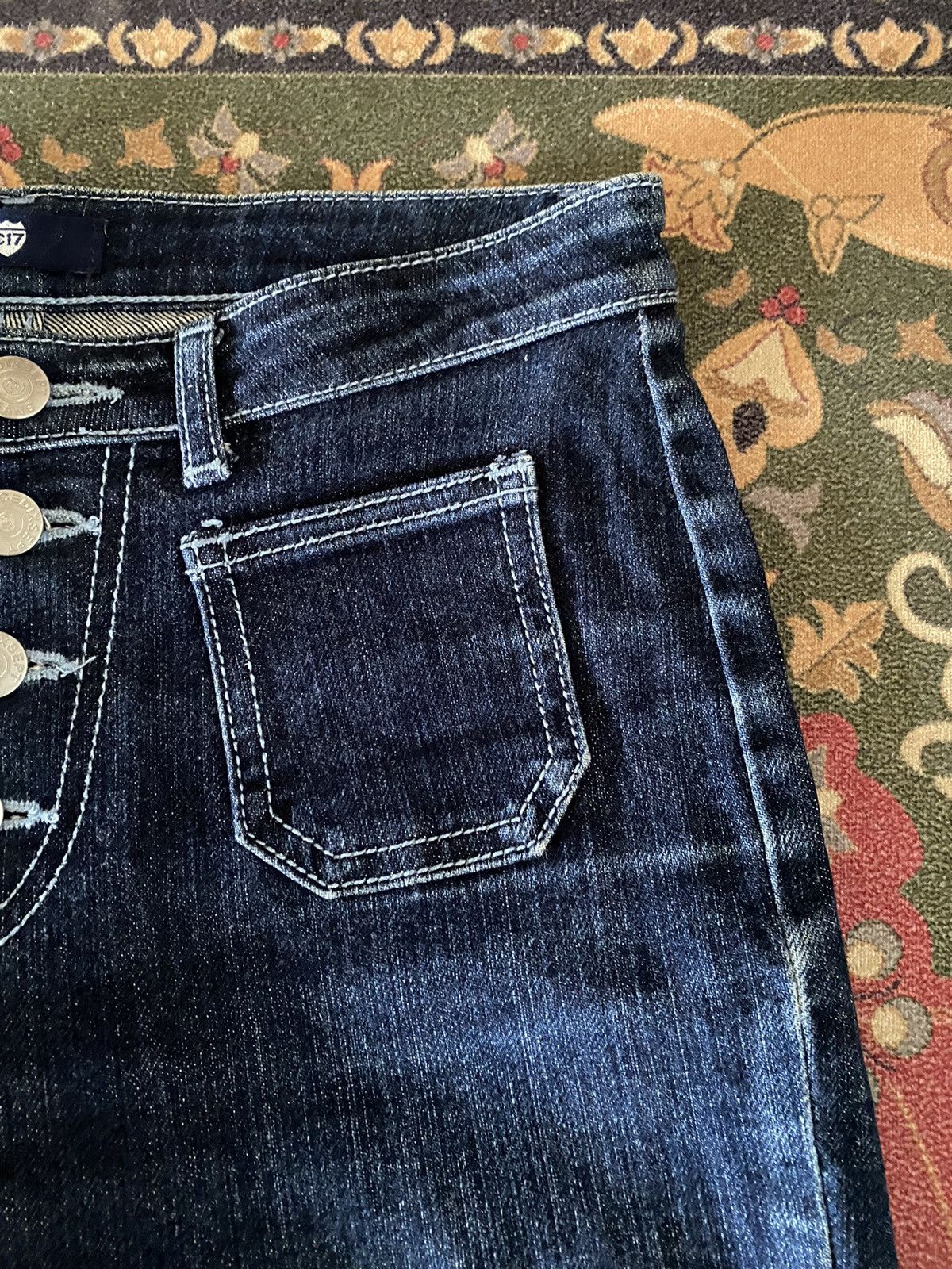 Edwin 🔥🔥Japanese Brand C17 Cedixsept Jeans Super Flare Denim Size US 27 - 5 Thumbnail
