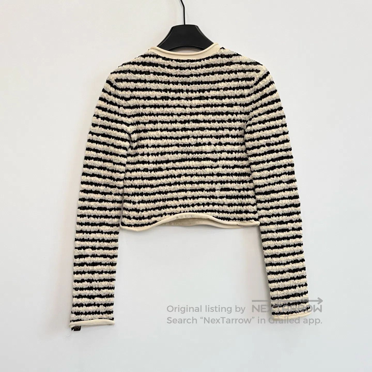Louis Vuitton Louis Vuitton Pleated Texture Horizontal Stripe T-Shirt| Size XS / US 0-2 / IT 36-38 - 3 Thumbnail
