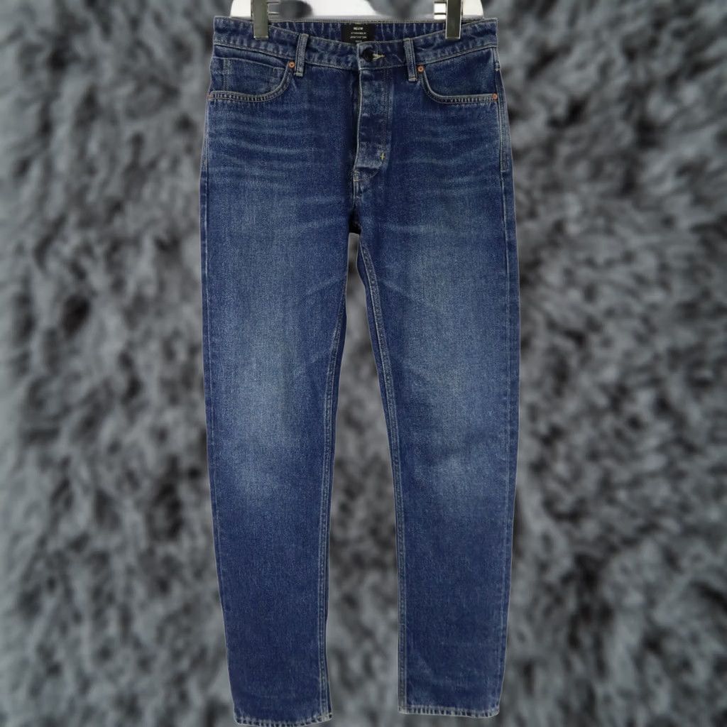 Vintage Neuw Ray Straight Fit Jeans Men's W31/L32 Blue Denim Faded Whiskers Button Fly Size US 31 - 1 Thumbnail