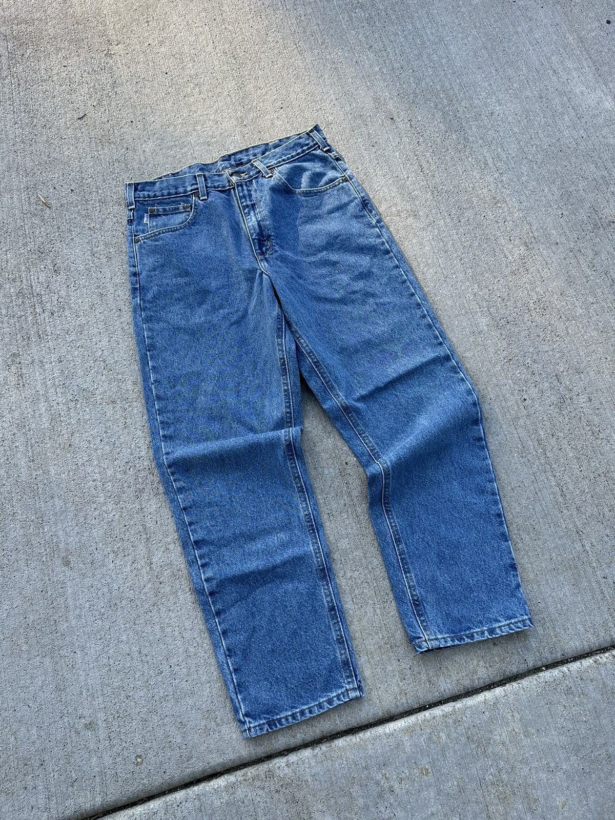 Carhartt × Vintage Vintage Carhartt Y2K Blue American Denim Hype Jeans Size US 32 / EU 48 - 4 Thumbnail