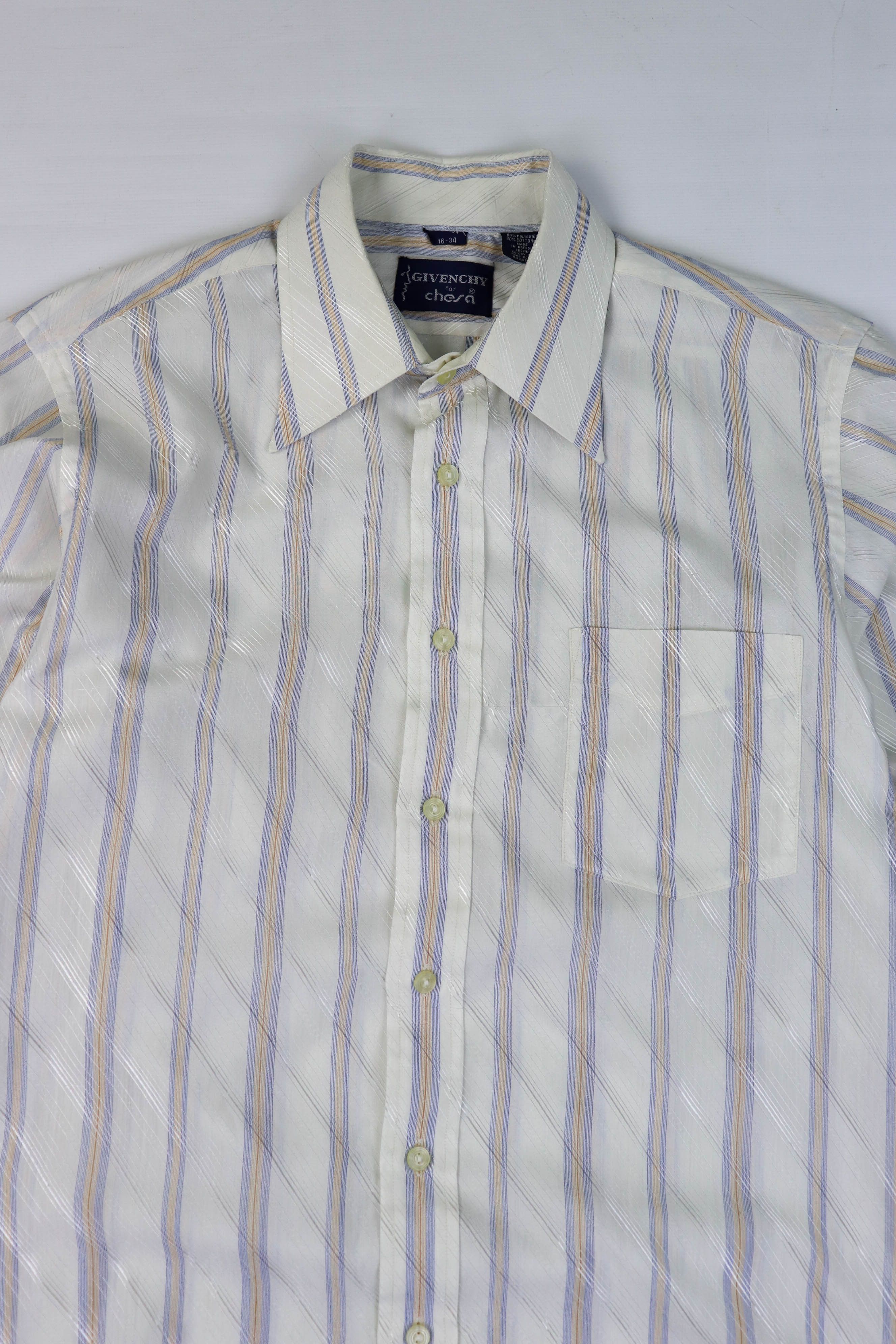 Givenchy Givenchy 60-70s Vintage Made in Hong Kong Striped Shirt Size US L / EU 52-54 / 3 - 3 Thumbnail