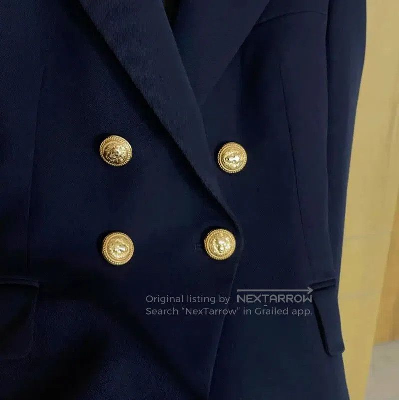 Balmain Balmain Navy Wool Double-Breasted Women's Jacket . Size S / US 4 / IT 40 - 6 Thumbnail