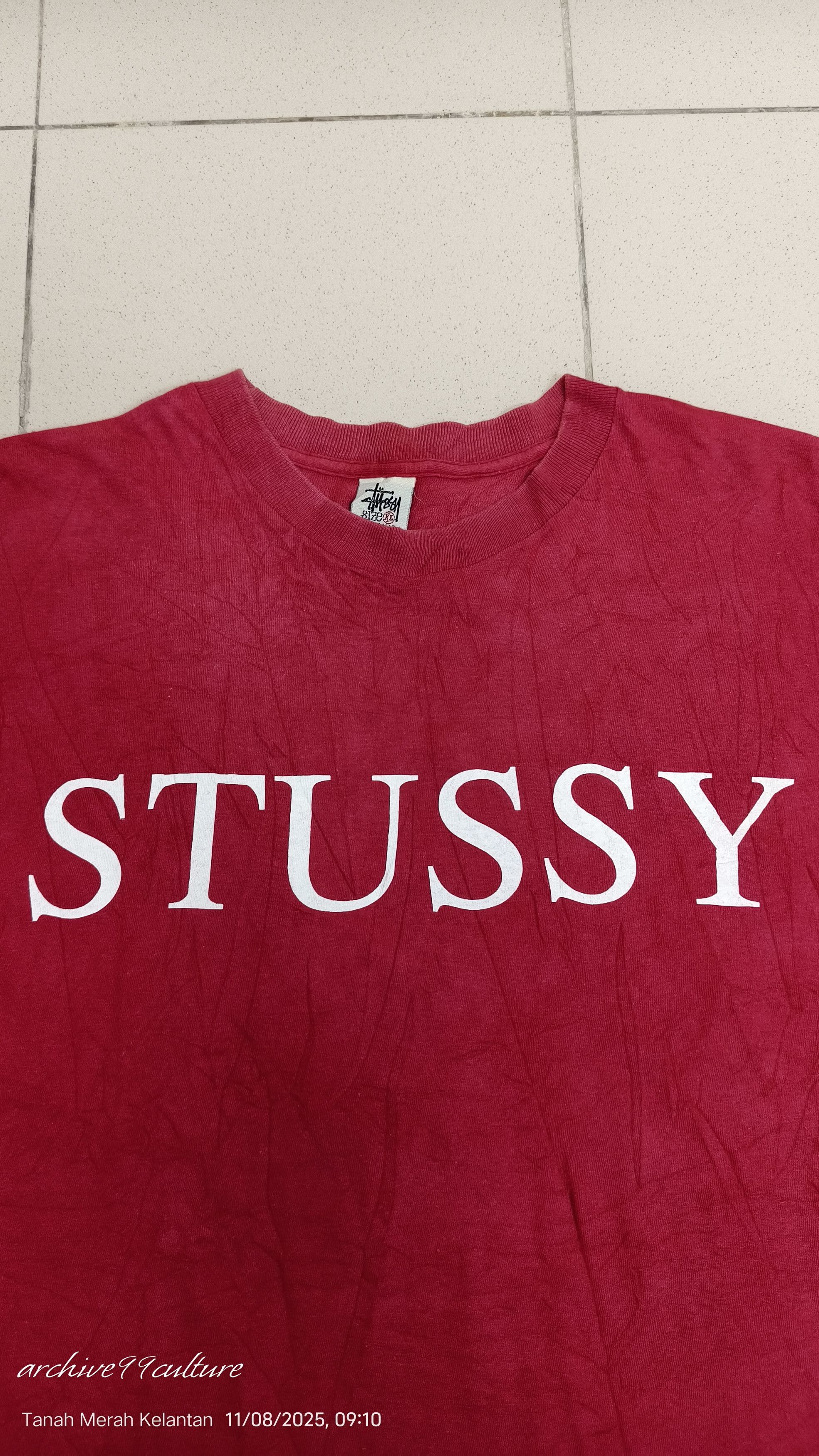 Stussy 90s Stüssy logo T-shirt with white USA tag very rare Size US XL / EU 56 / 4 - 10 Thumbnail