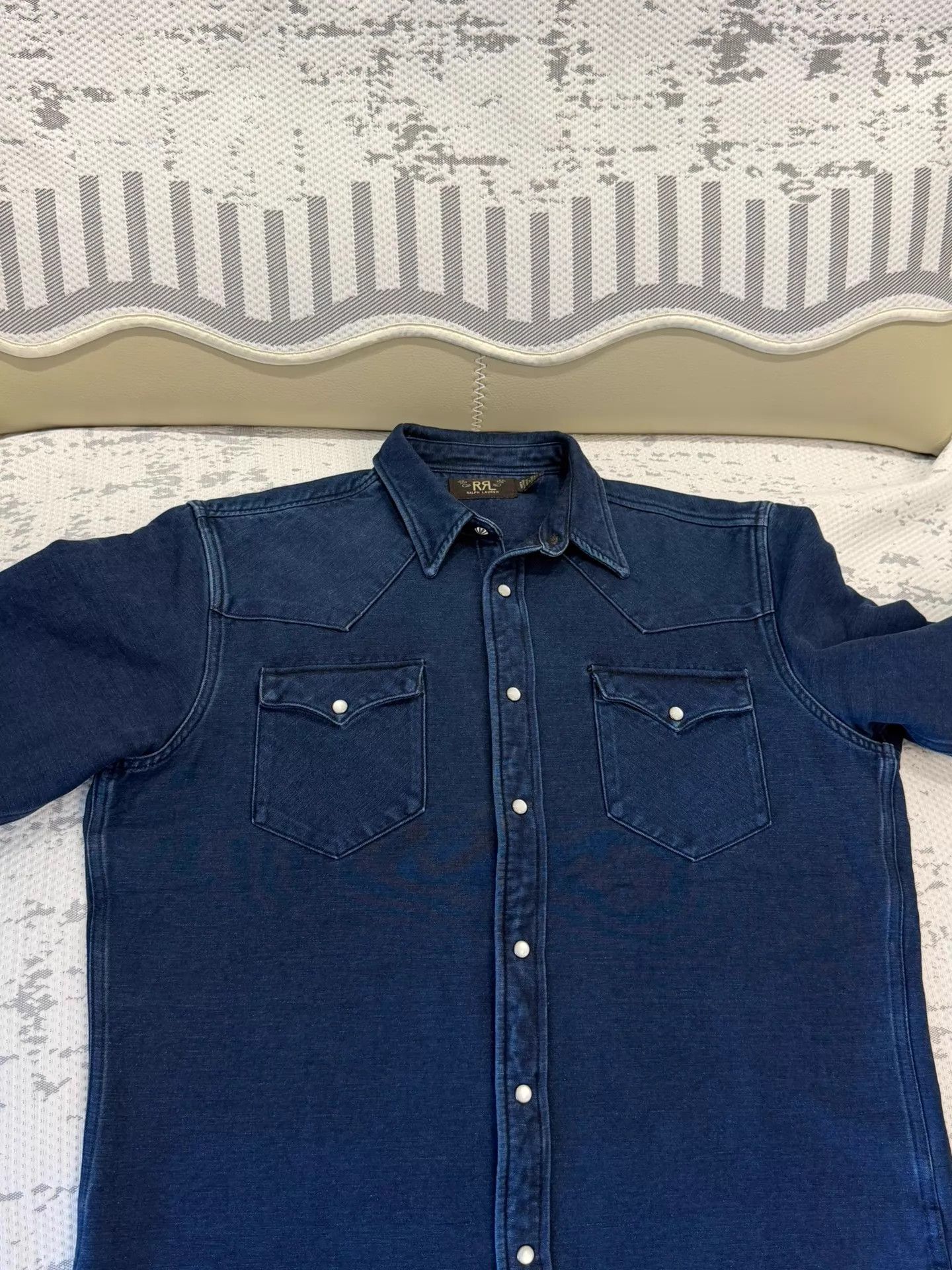 Polo Ralph Lauren Ralph Lauren Double RL FW25 Men's Long Sleeve Denim Shirt L Size US L / EU 52-54 / 3 - 3 Thumbnail