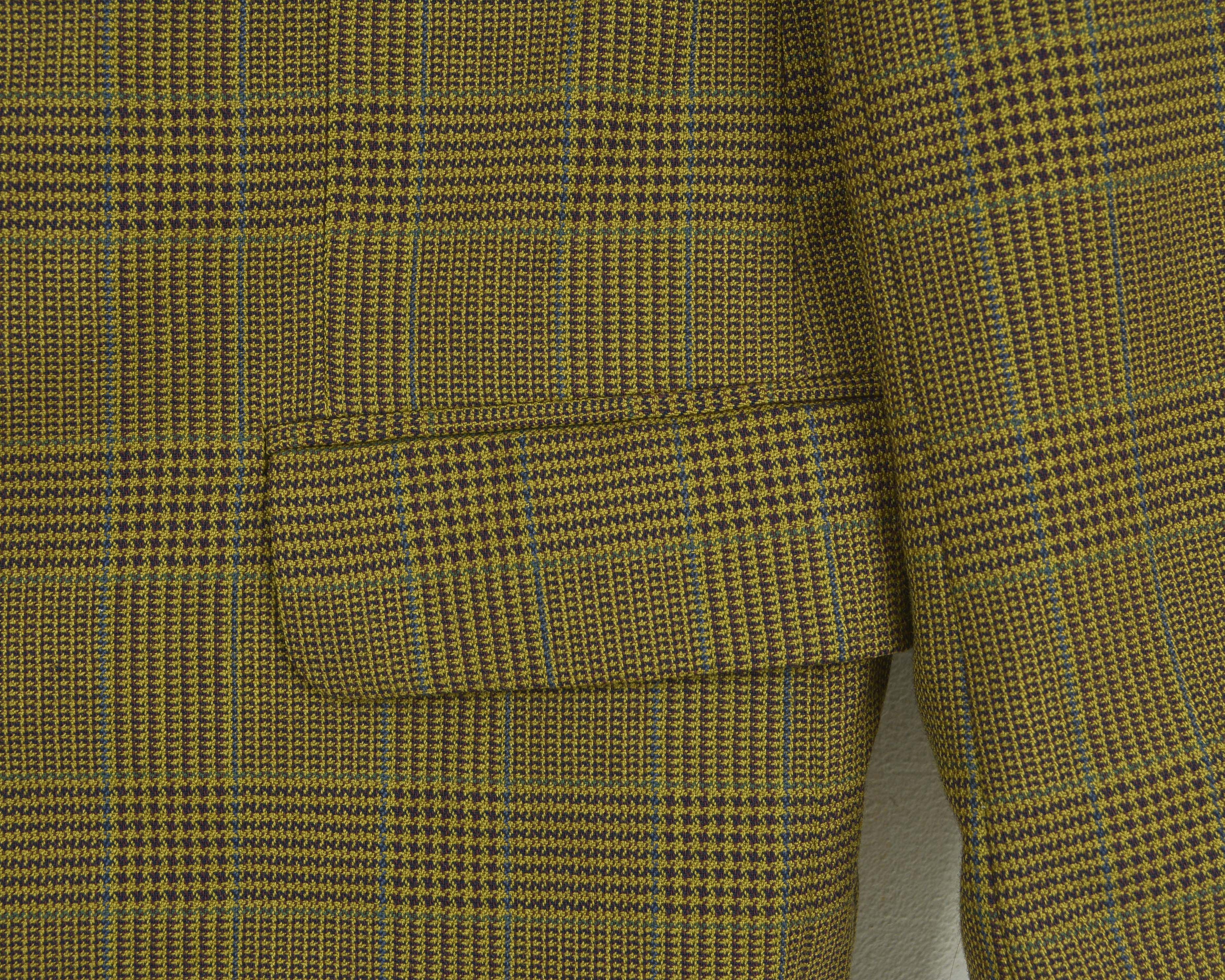 Hugo Corleone Vintage US 40 Blazer Virgin Wool M Jacket Check Size 40R - 10 Thumbnail