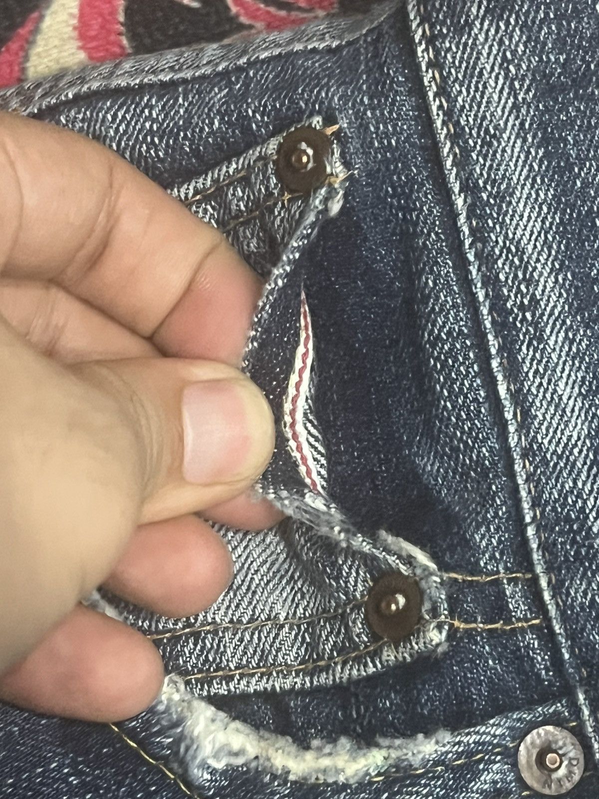 Vintage Vintage Japanese Brand Edwin 505 Half Selvedge Blue Jeans Size US 32 / EU 48 - 6 Thumbnail