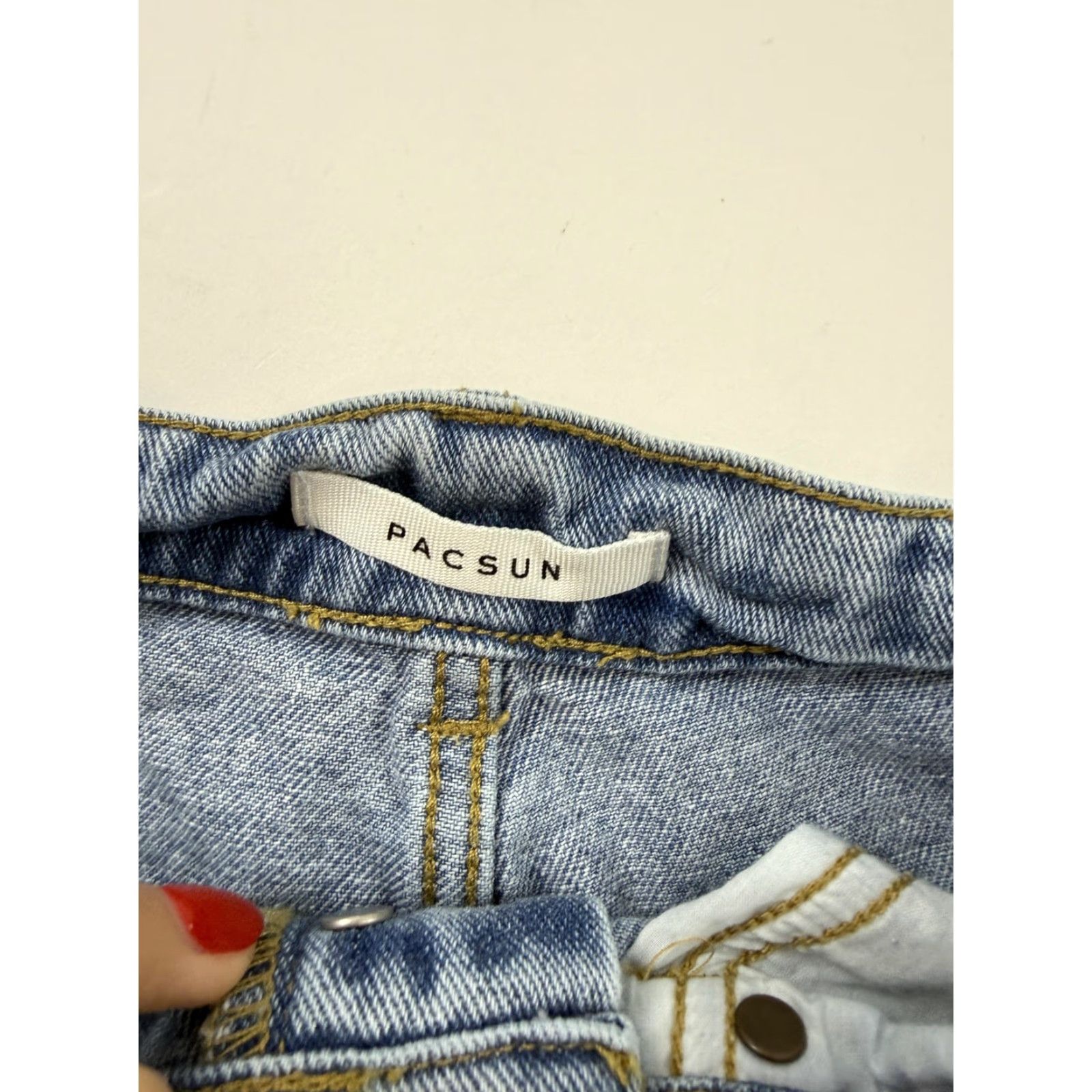 Pacsun PacSun Shorts Womens 25 Blue Distressed Cutoff Button Fly Denim Size 42" / US 20 - 4 Thumbnail
