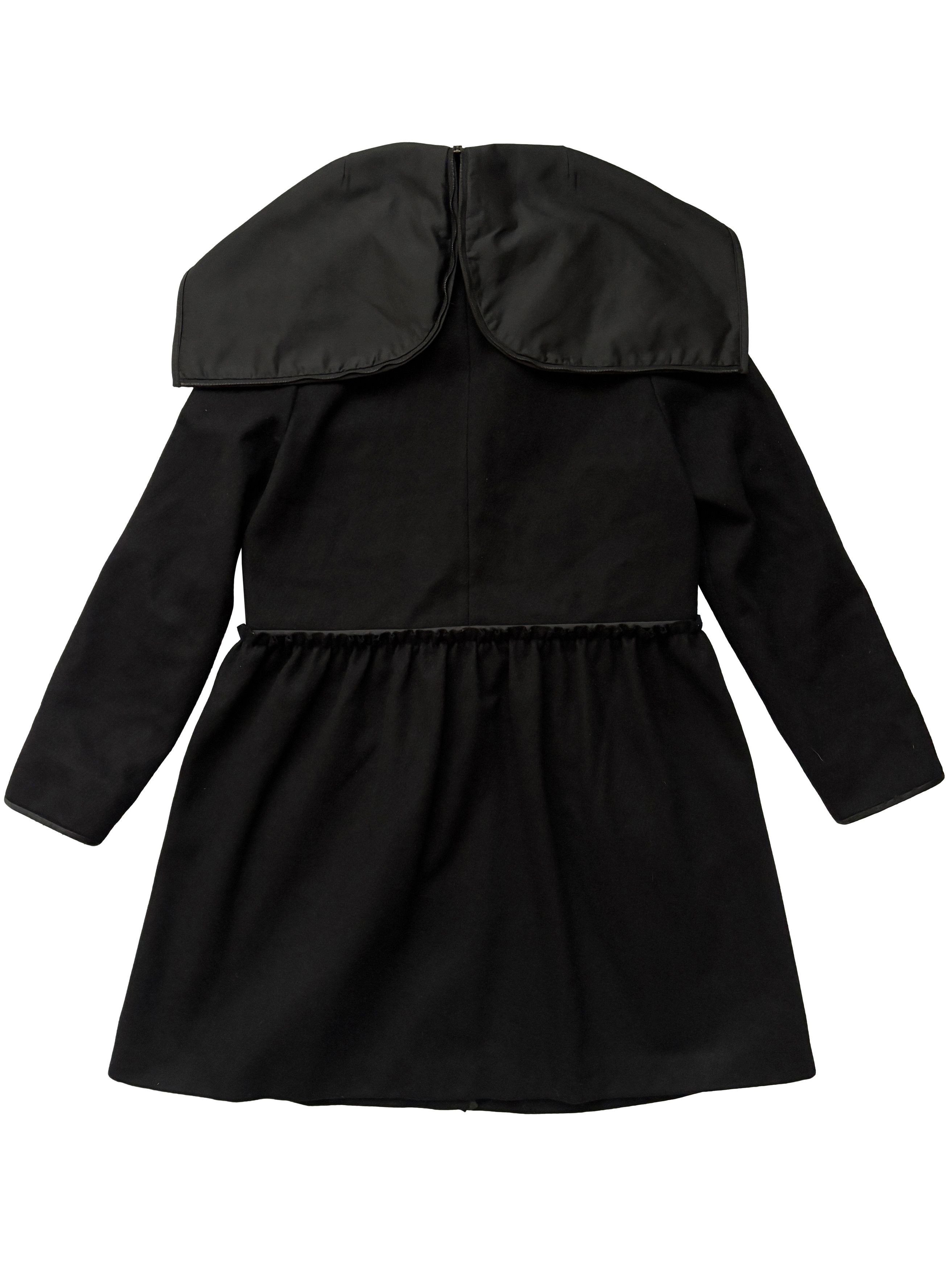 Miu Miu ⚡️QUICK SALE⚡️2008 Miu Miu Black Coat Removable Hood Size M / US 6-8 / IT 42-44 - 4 Thumbnail